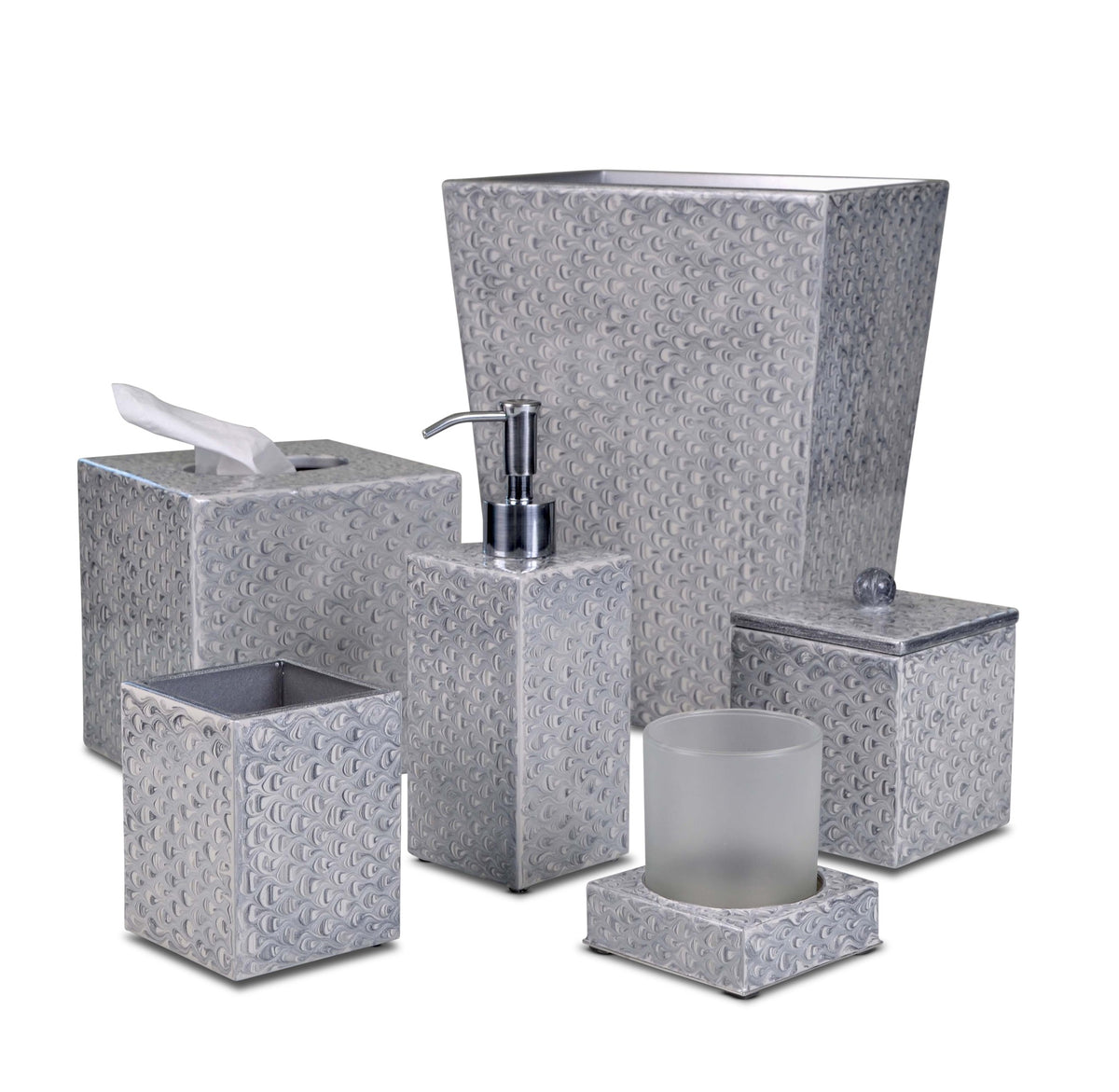 Set of Mike and Ally Atlantic Bath Accessories in Gray