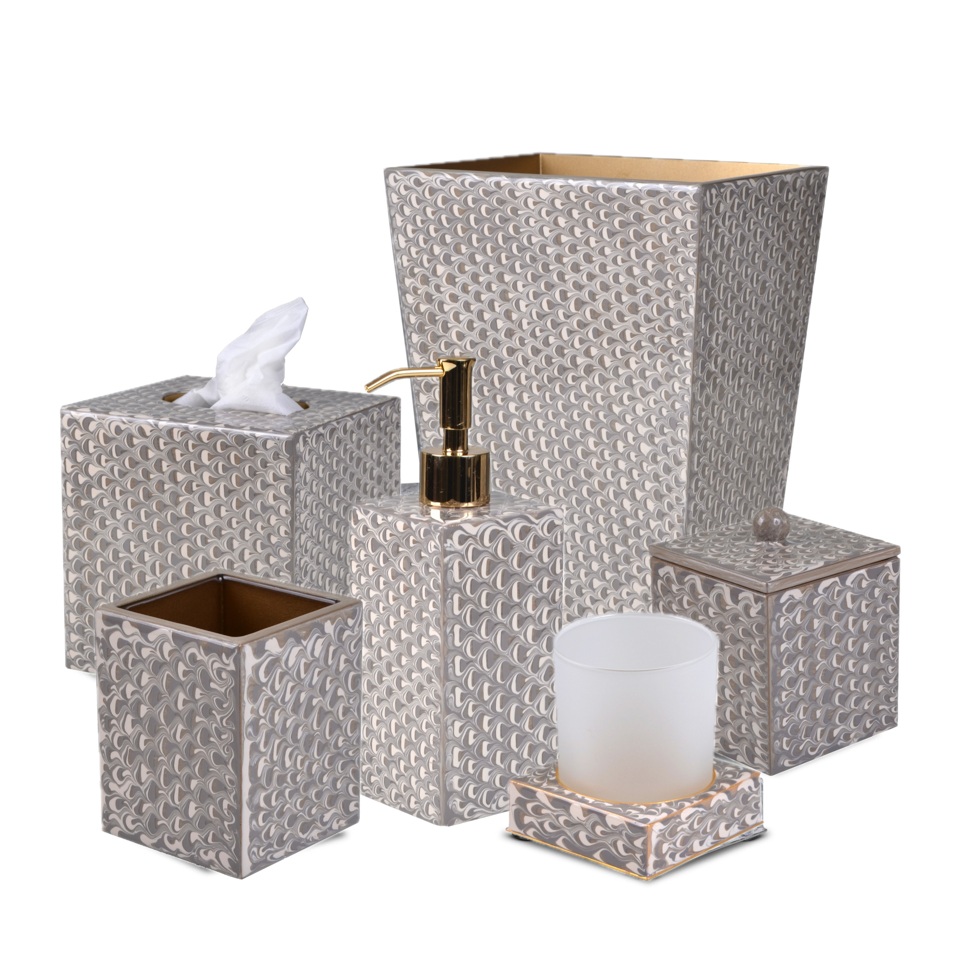 Set of Mike and Ally Atlantic Bath Accessories in Natural