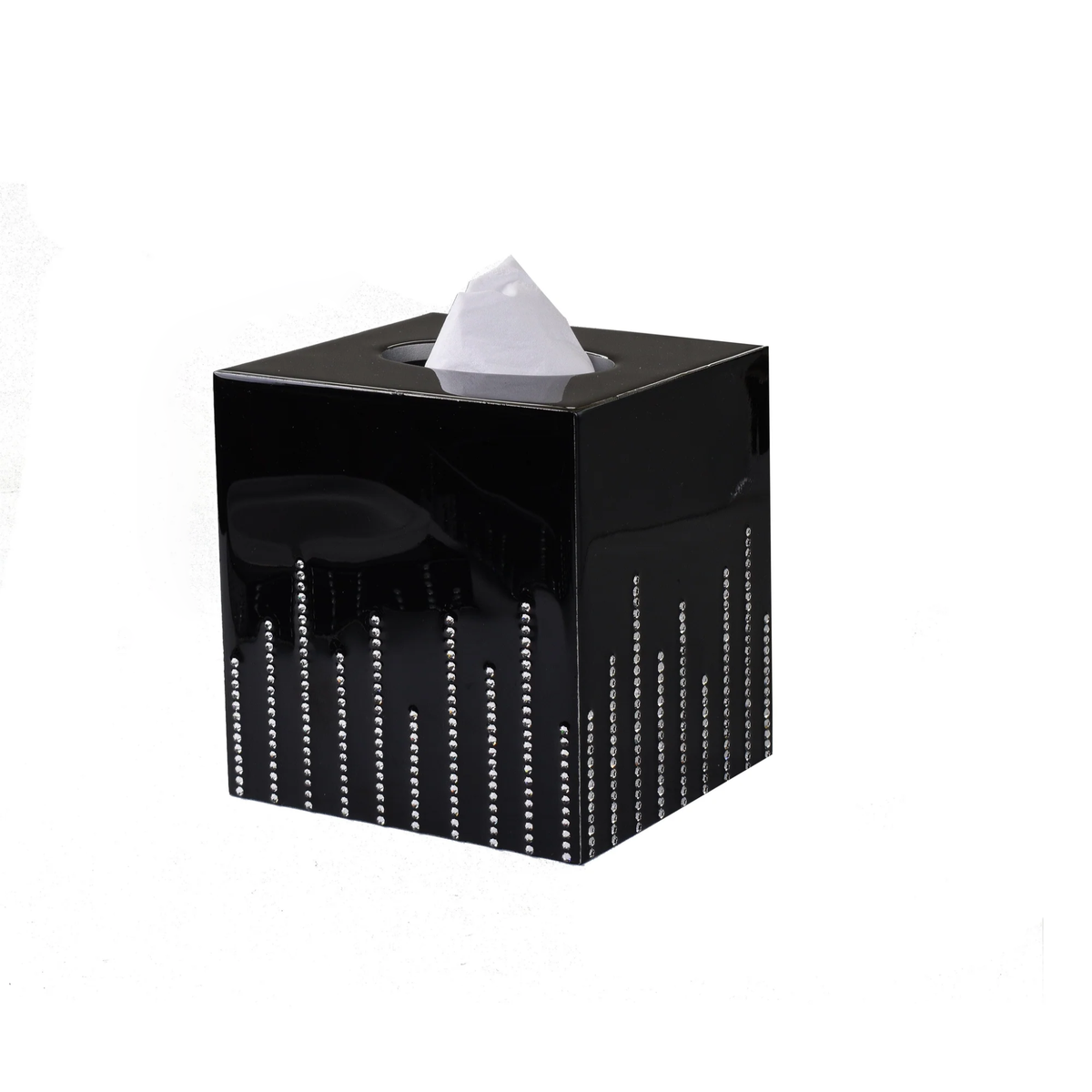 Tissue Boutique of Mike and Ally Cher Bath Accessories in Black and Silver colors