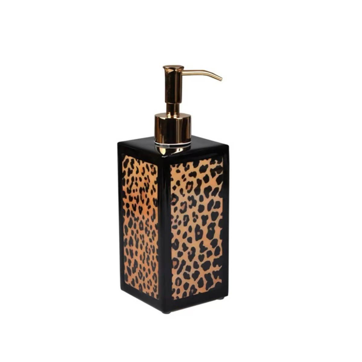 Box Pump of Mike and Ally Congo Bath Accessories in Black and Gold colors
