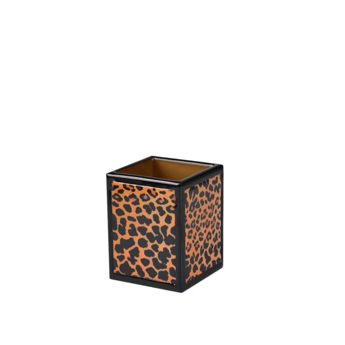 Brush Cup of Mike and Ally Congo Bath Accessories in Black and Gold colors
