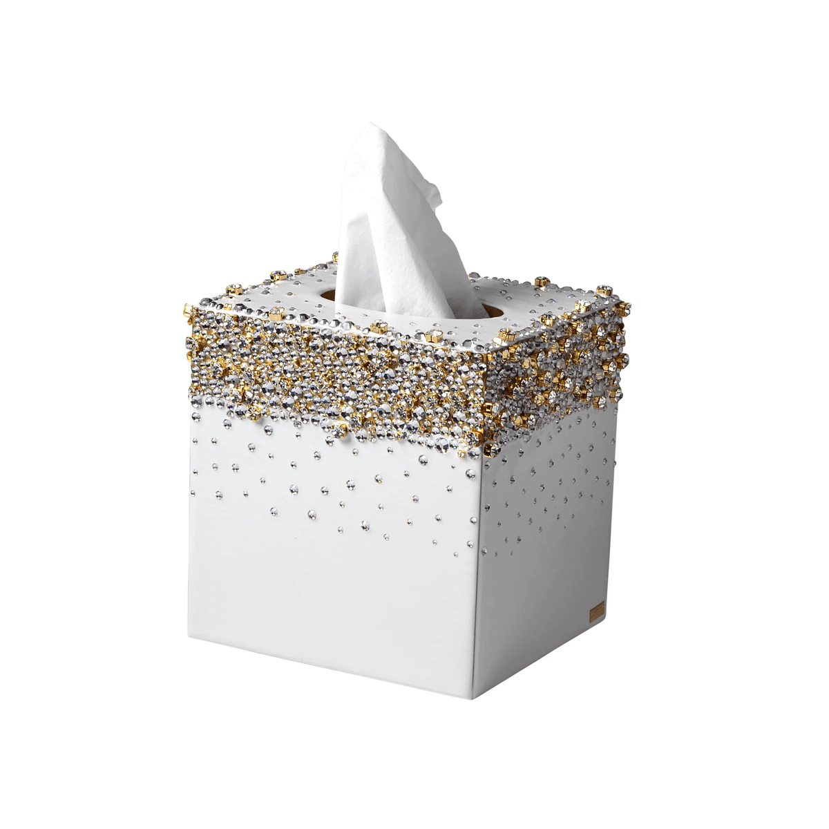 Boutique Tissue of Mike and Ally Duchess Bath Accessories in Pearl and Gold colors
