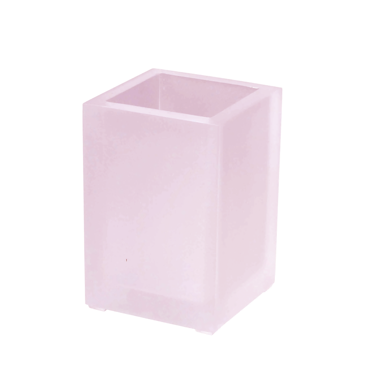 Brush Holder of Mike and Ally Ice Frosted Bath Accessories in Frosted Rose