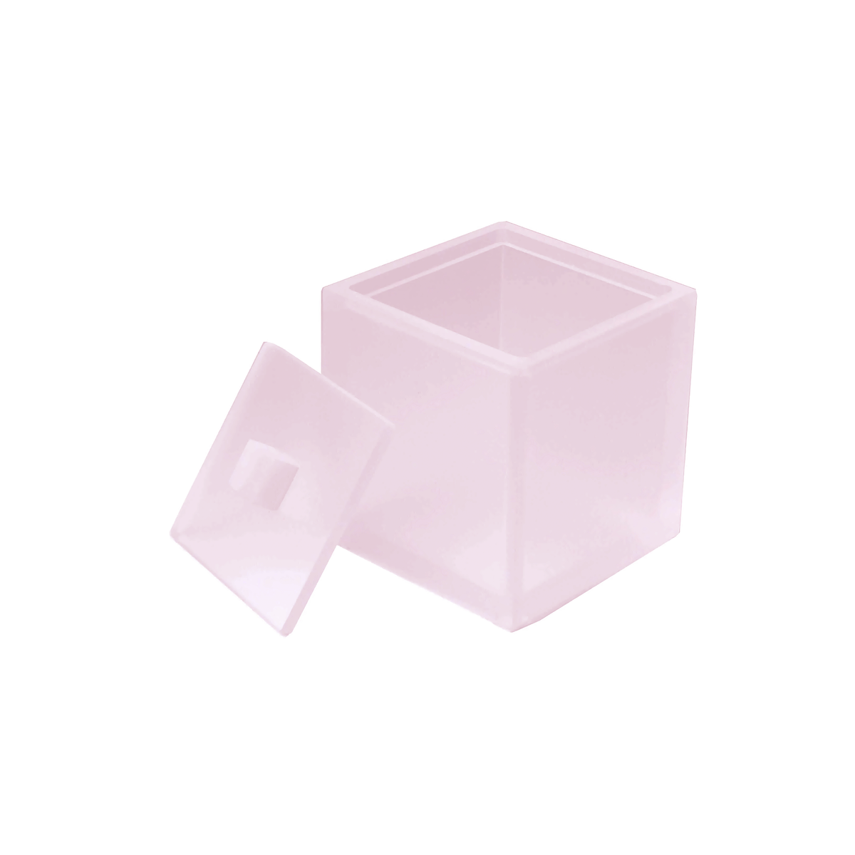 Open Container of Mike and Ally Ice Frosted Bath Accessories in Frosted Rose