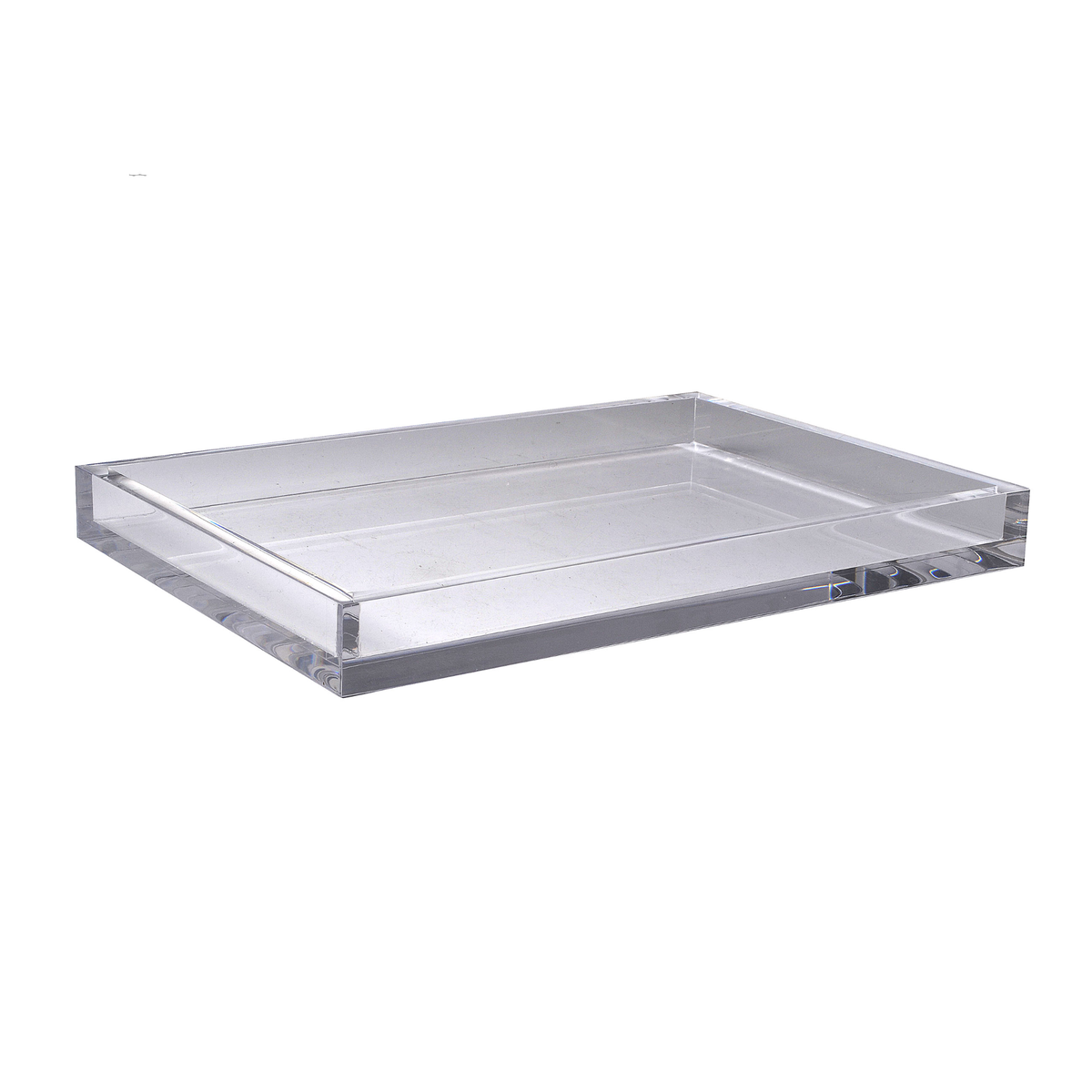 Mike and Ally Ice Lucite Bath Accessories Large Tray Clear