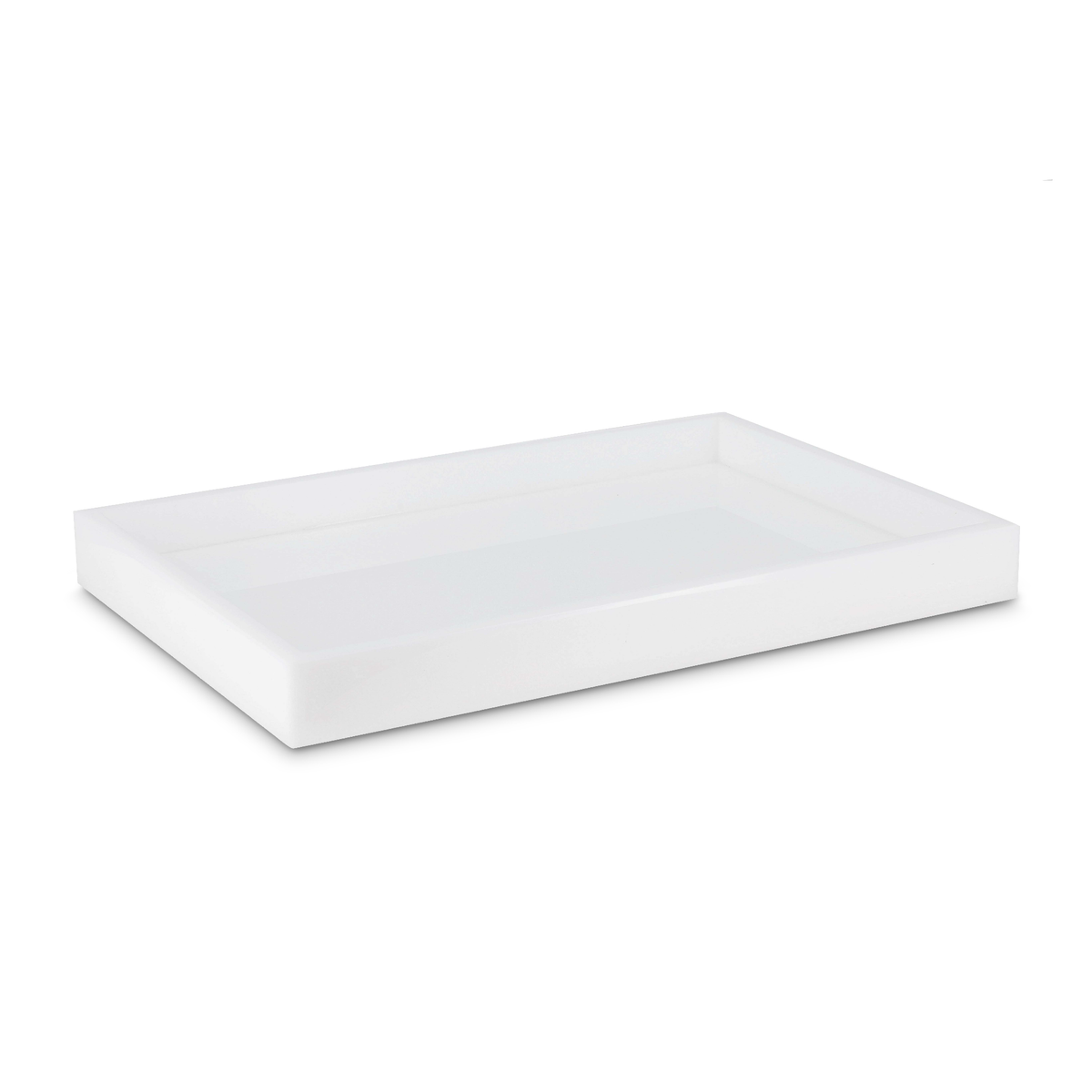 White Large Vanity Tray of Mike and Ally Ice Lucite Bath Accessories