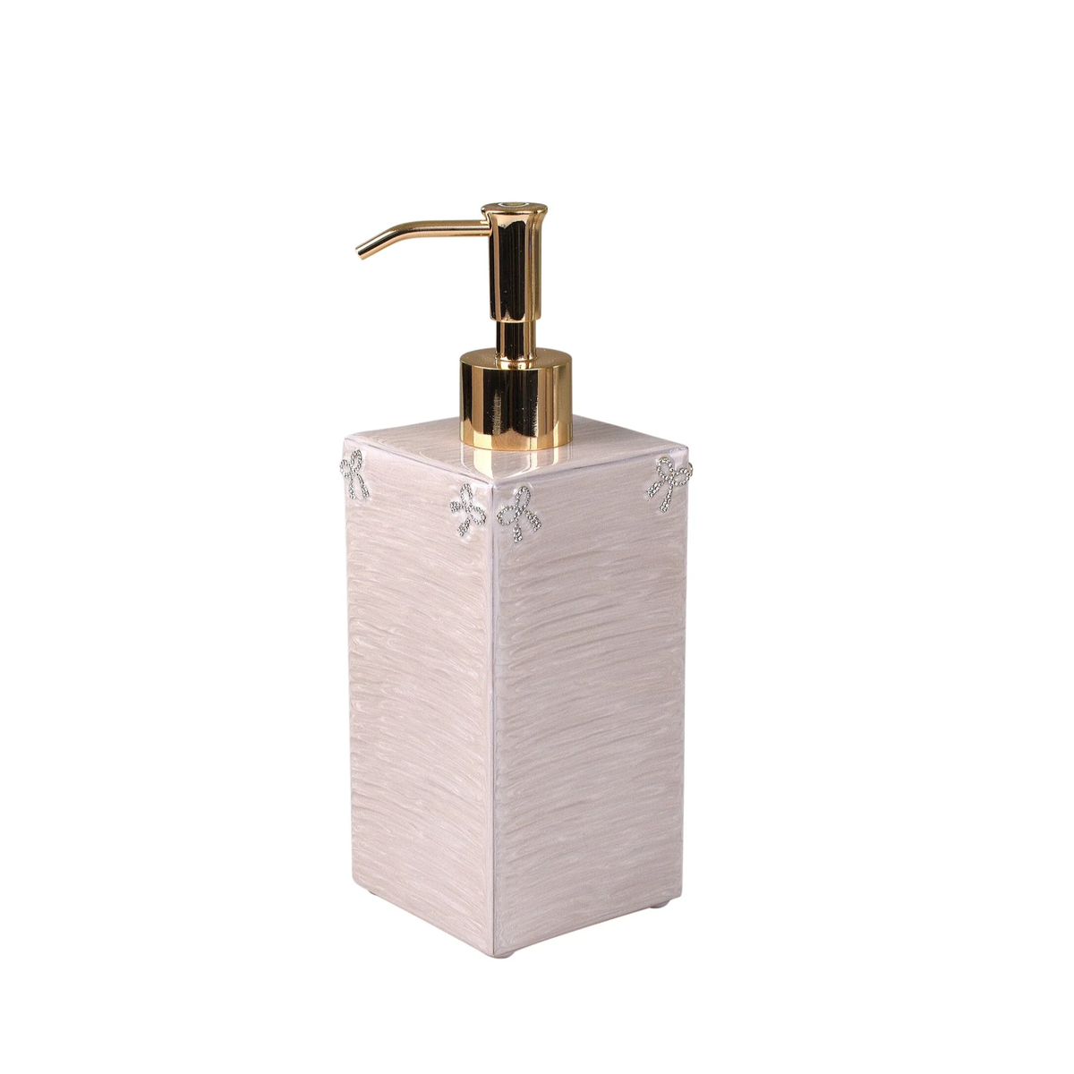 Box Pump of Mike and Ally Lola Bath Accessories in Moonglow and Gold colors