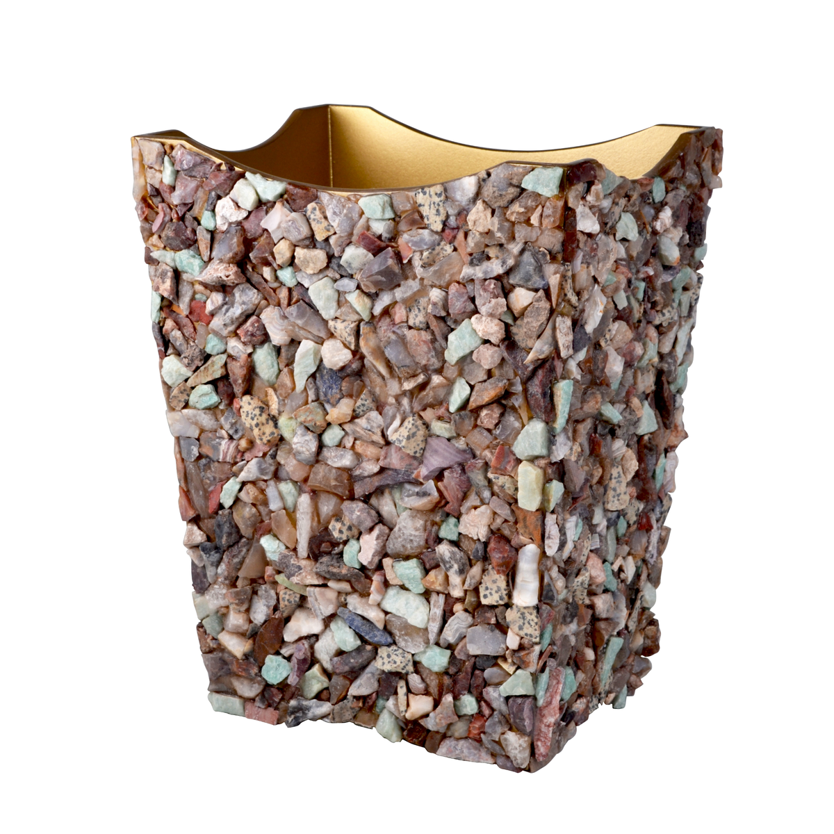 Scallop Wastebasket of Mike and Ally Mojave Bath Accessories