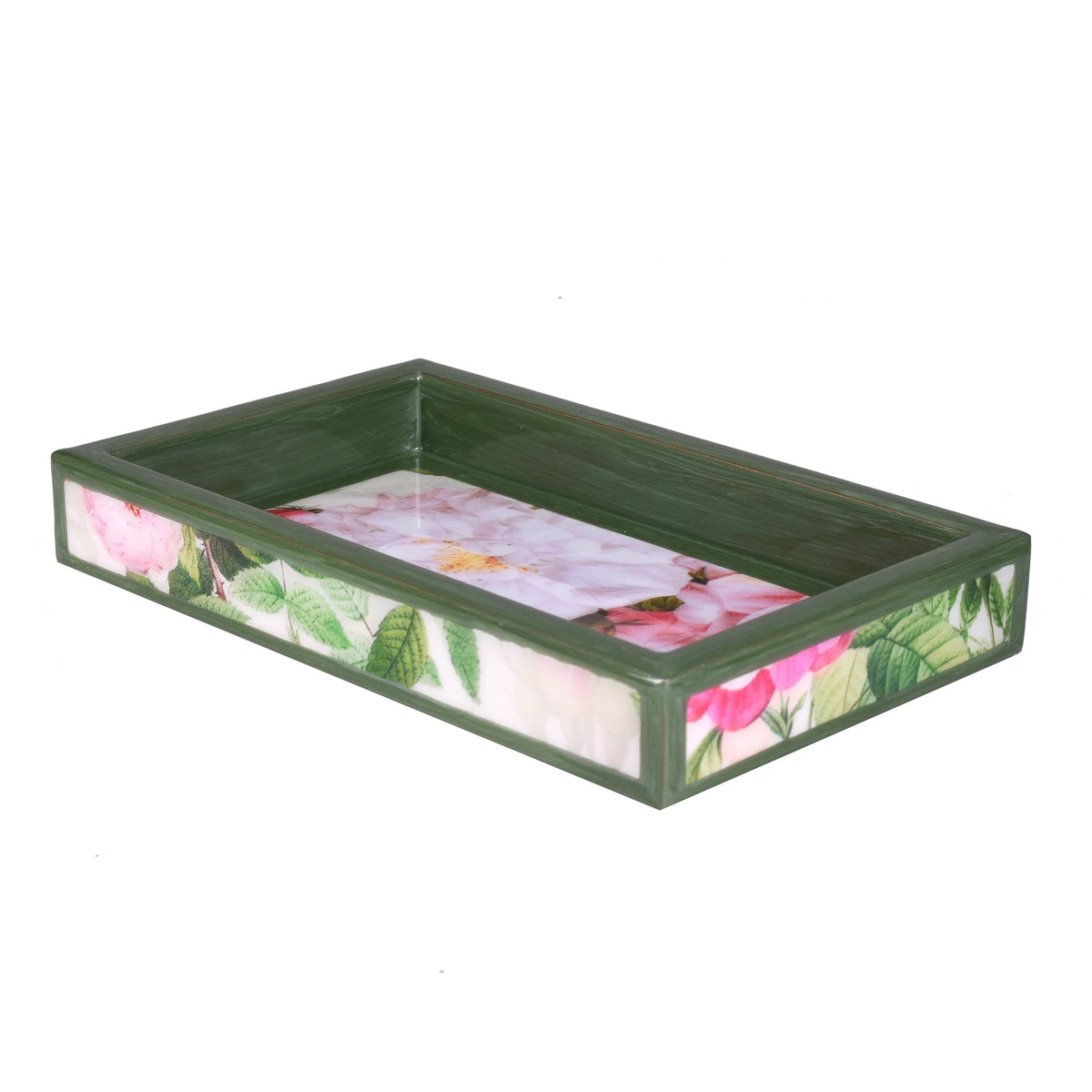Small rectangular tray of Mike and Ally Paperwerks Bath Accessories Farmhouse Collection