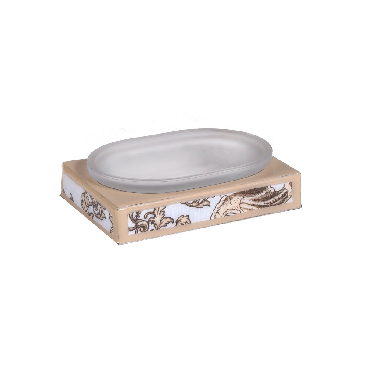 A rectangular soap dish from Mike and Ally Paperwerks Bath Accessories Nautilus Collection