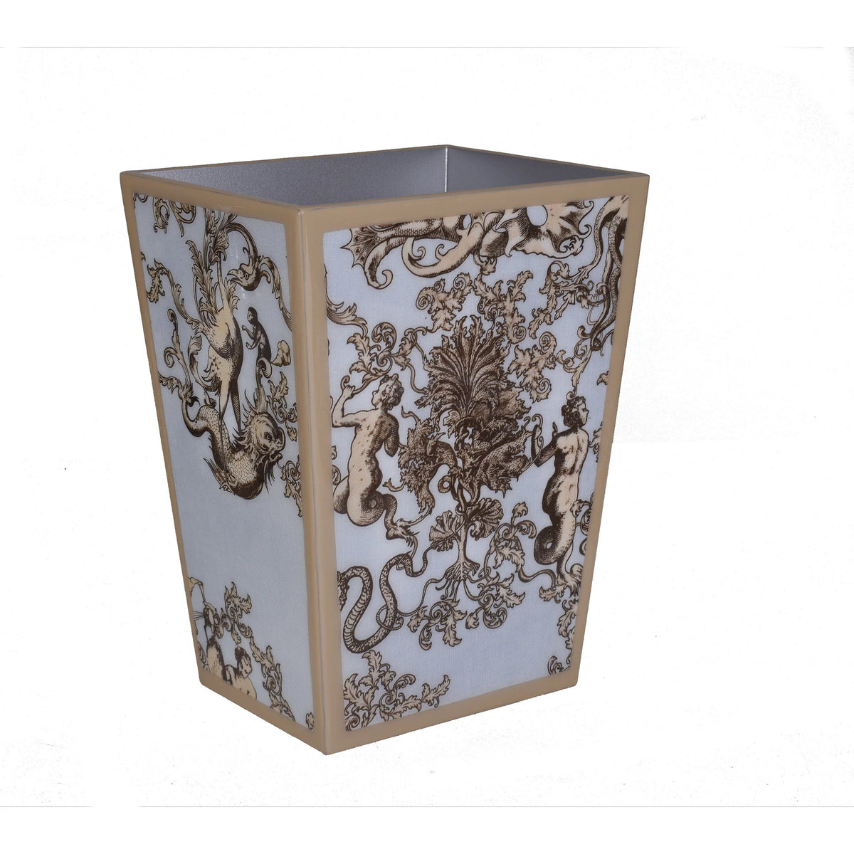 Rectangular waste bin of Mike and Ally Paperwerks Bath Accessories Nautilus Collection