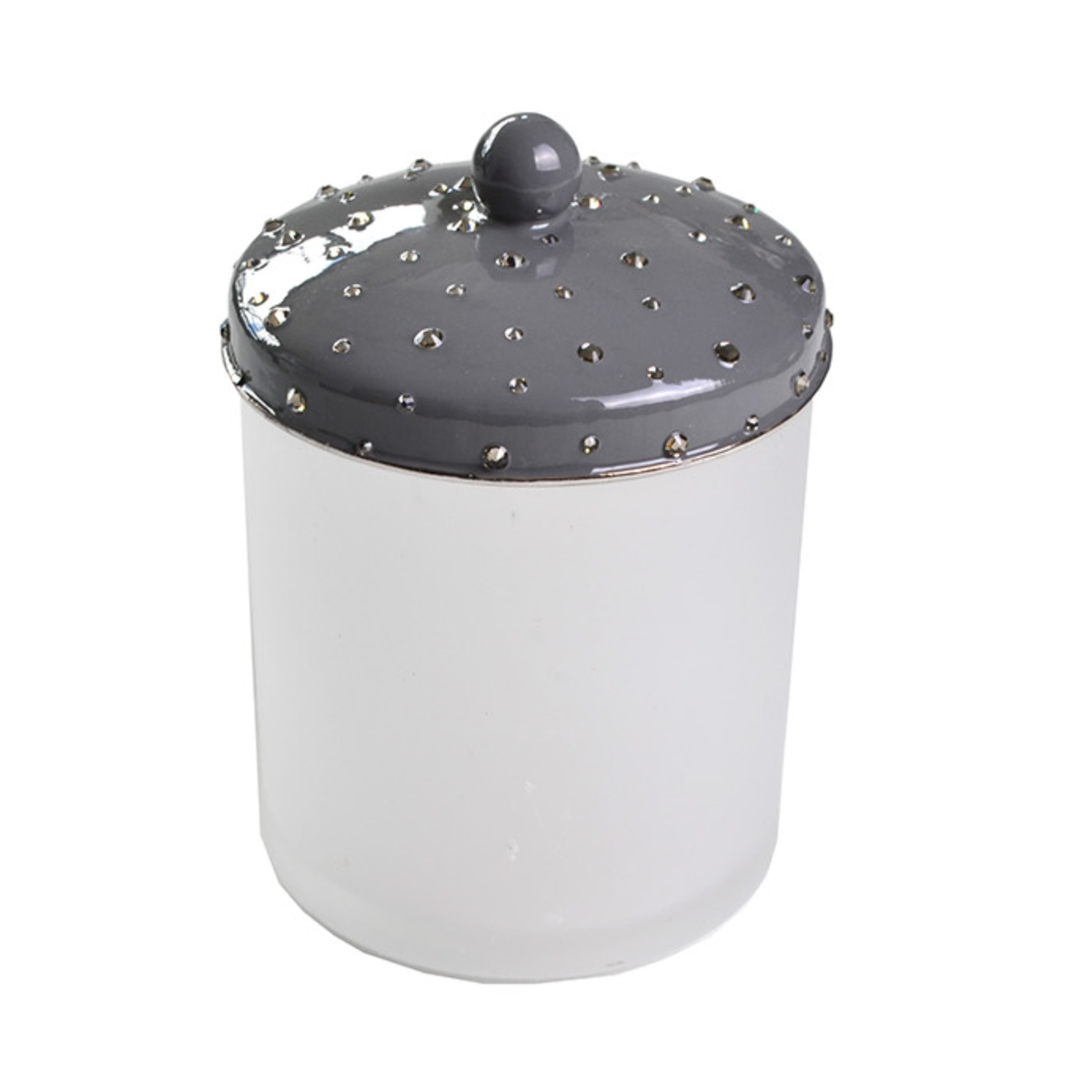 Q Tip Container of Mike and Ally Stardust Bath Accessories in Glossy Charcoal