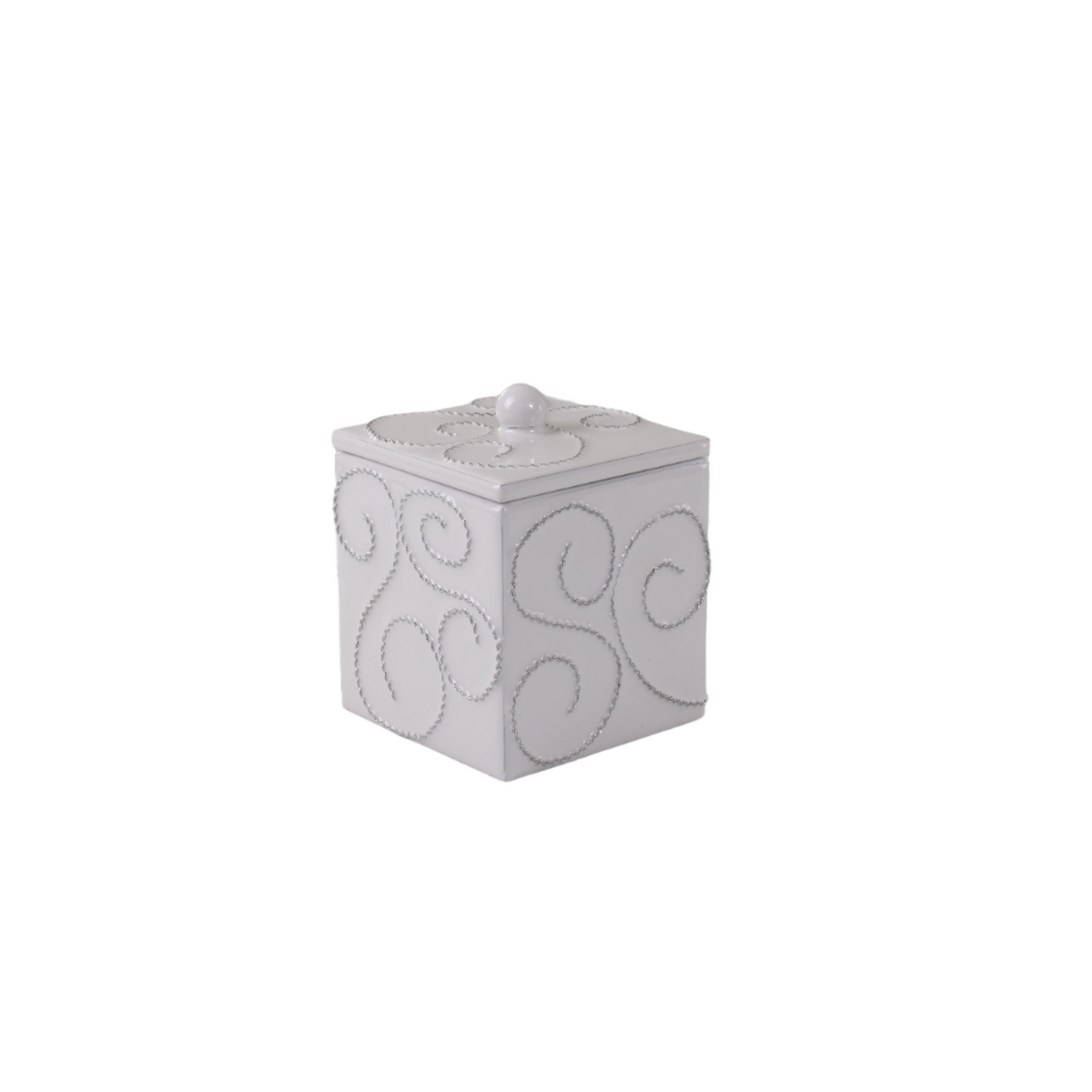 Container of Mike and Ally Ventus Bath Accessories in Mist and Silver colors