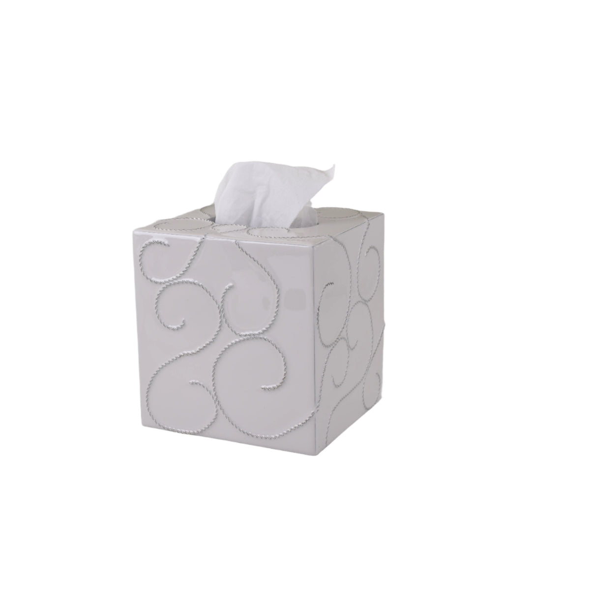 Tissue Boutique of Mike and Ally Ventus Bath Accessories in Mist and Silver colors
