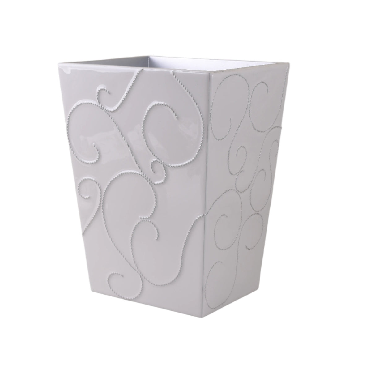 Wastebasket of Mike and Ally Ventus Bath Accessories in Mist and Silver colors