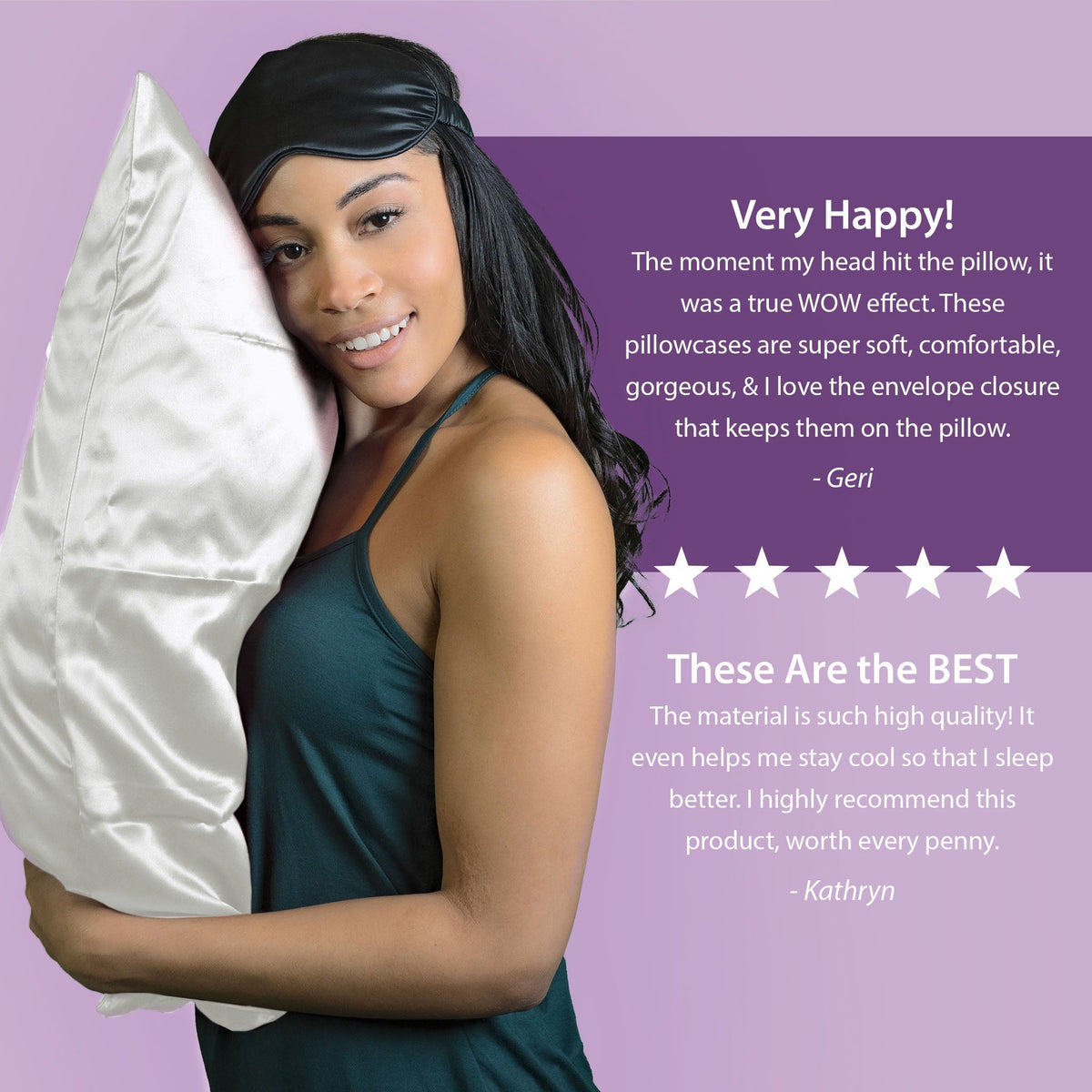 Customers Testimonies of Mulberry Park Silks Deluxe 19 Momme Pure Silk Pillowcase
