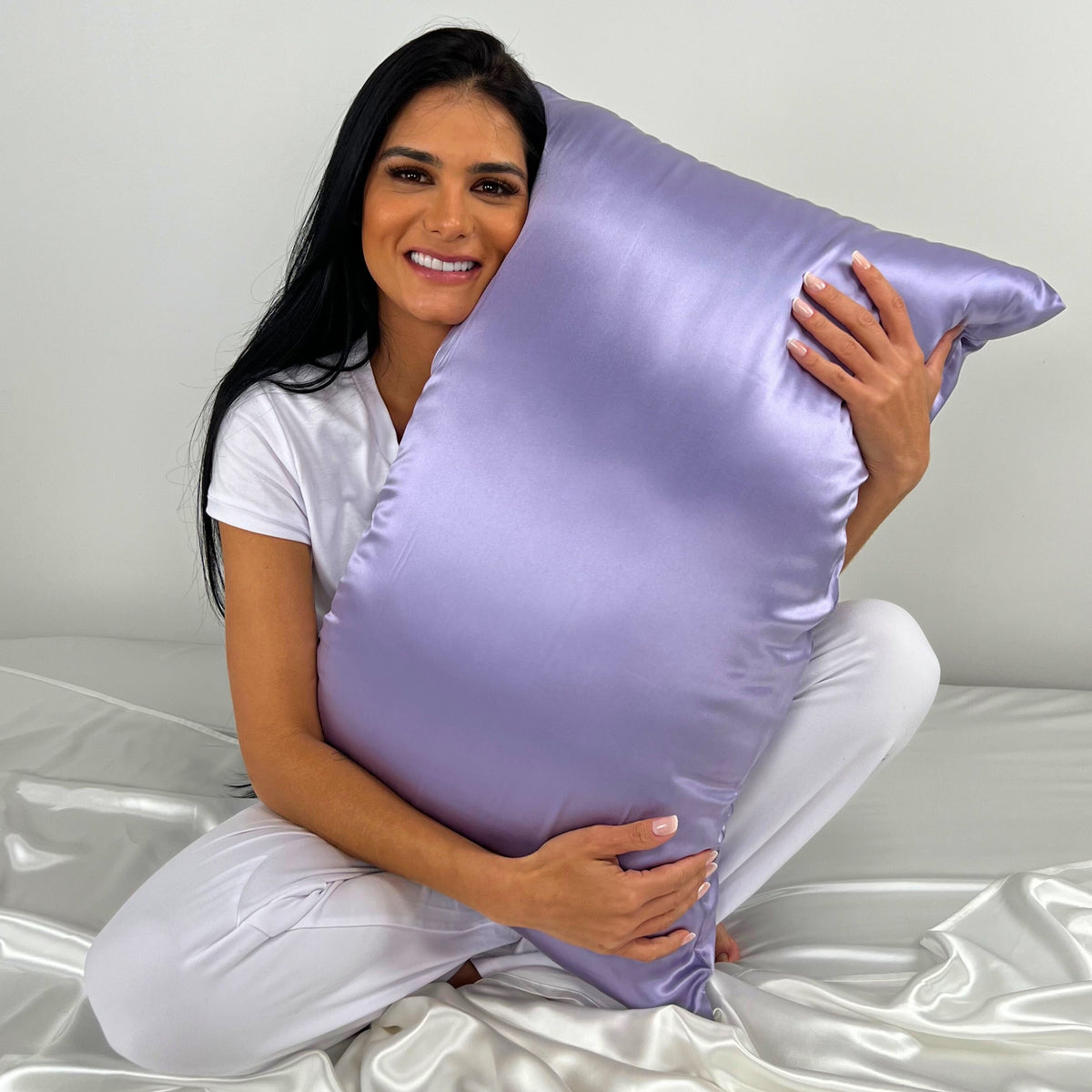 100% Pure Lilac Mulberry Silk Pillowcase, Ultra-Soft & Luxurious for Hair & Skin