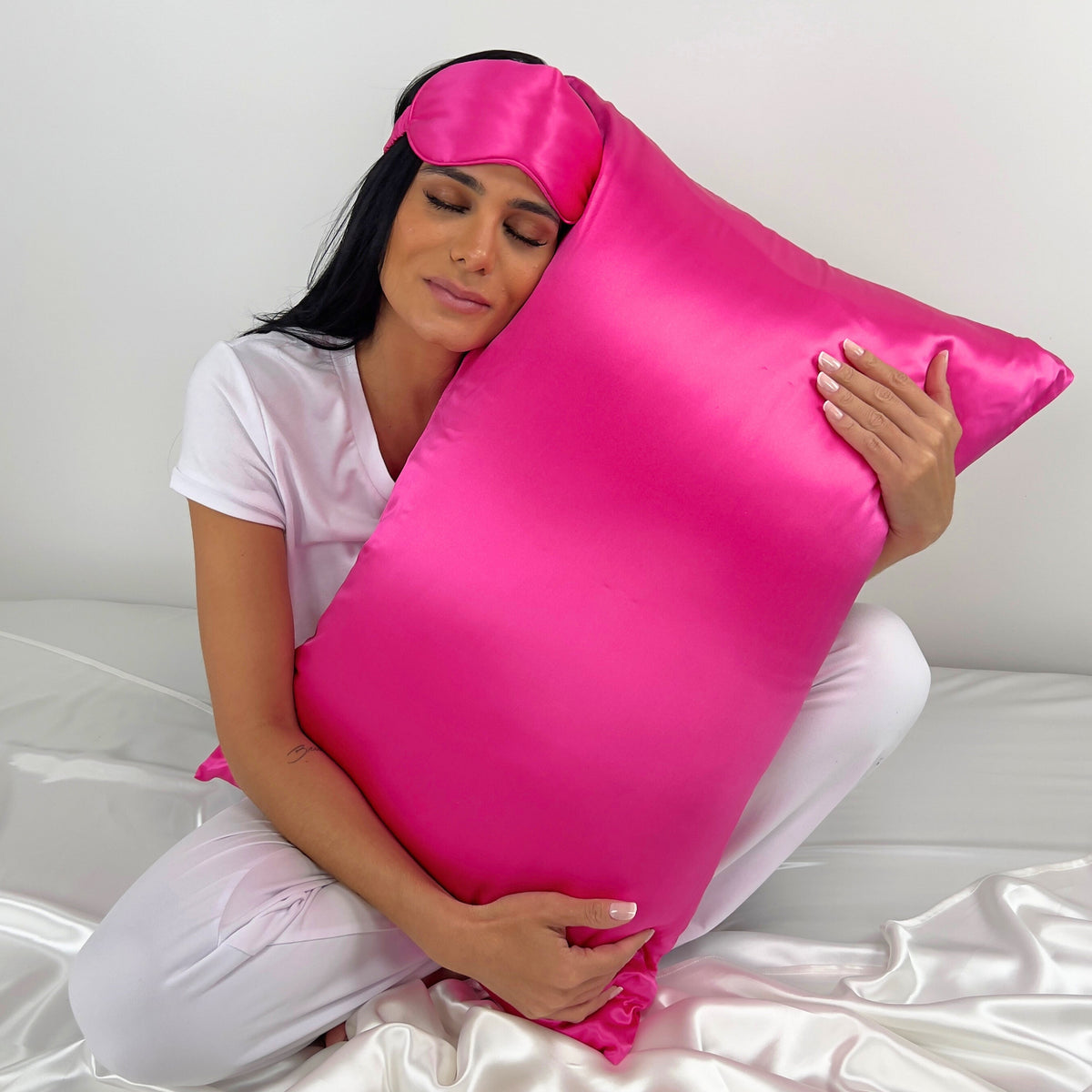 100% Pure Magenta Mulberry Silk Pillowcase, Ultra-Soft & Luxurious for Hair & Skin