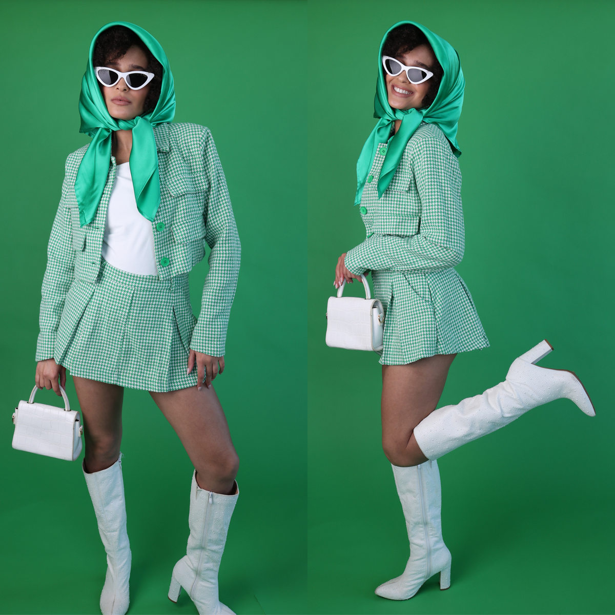 Mulberry Park Silks Pure Silk Square Head Scarf - Emerald