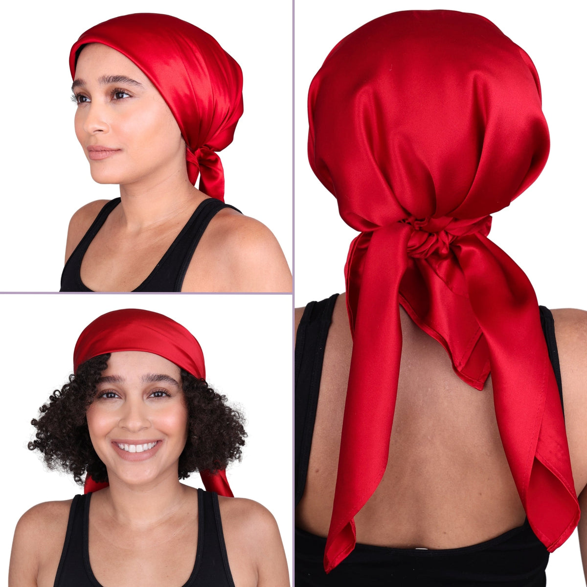 Mulberry Park Silks Pure Silk Square Head Scarf - Red