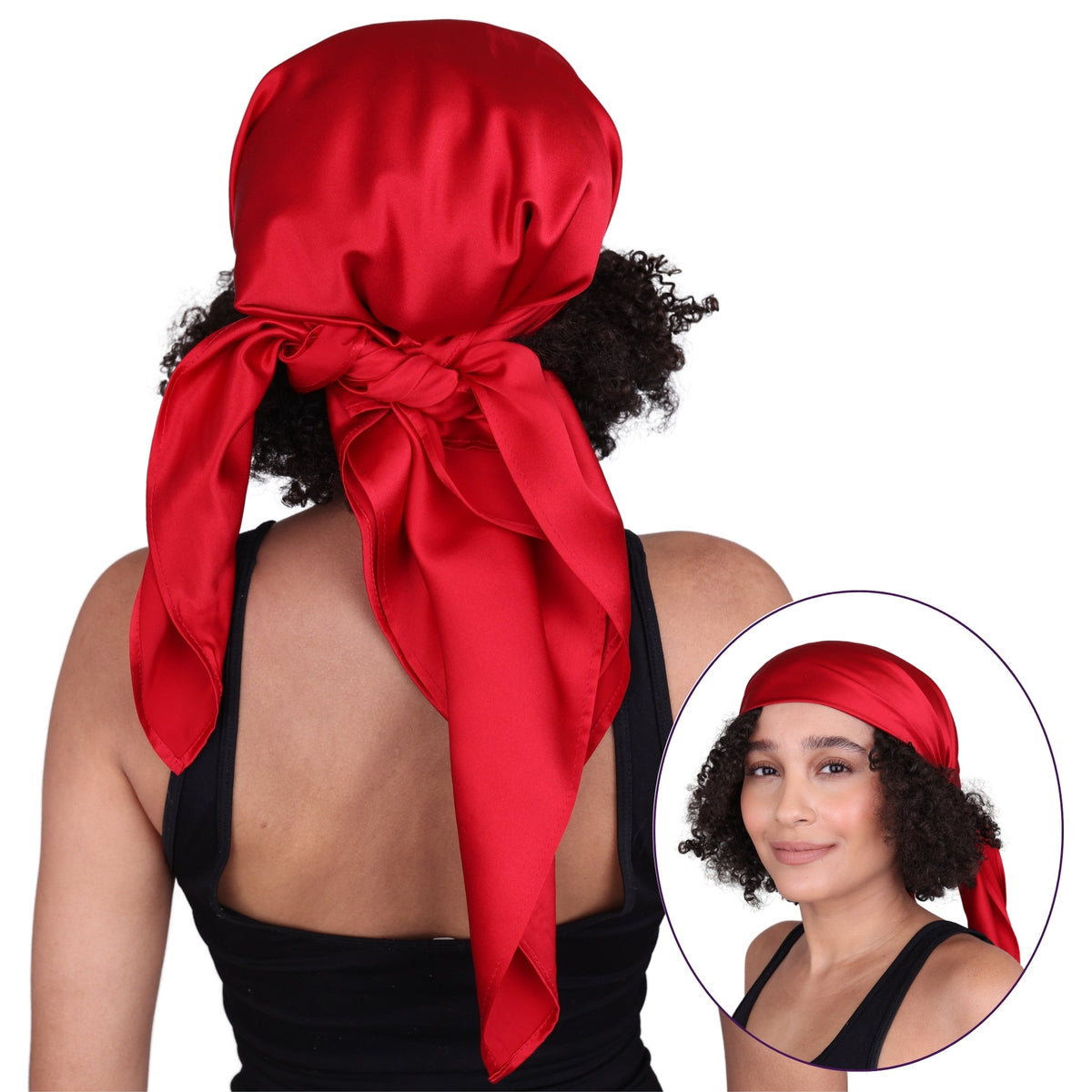 Mulberry Park Silks Pure Silk Square Head Scarf - Red