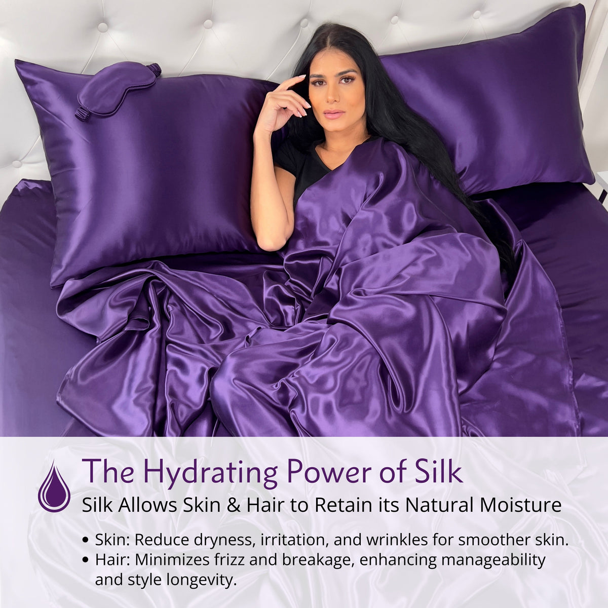 The Hydrating Power of Silk– Best Silk Pillowcase for Hair & Skin, Retains Moisture, Anti-Frizz
