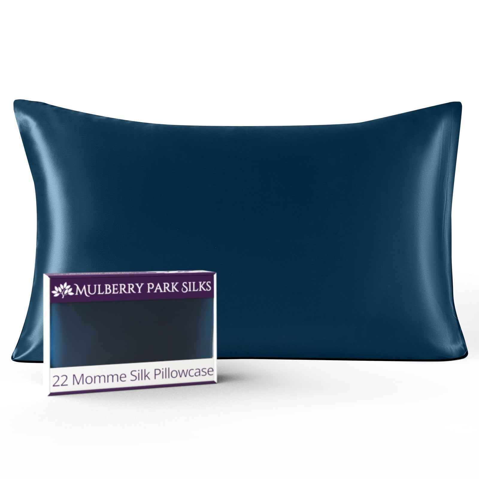 Deep Sea 22 Momme 100% Silk Pillowcase by Mulberry Park Silks with luxurious, Smooth Feel