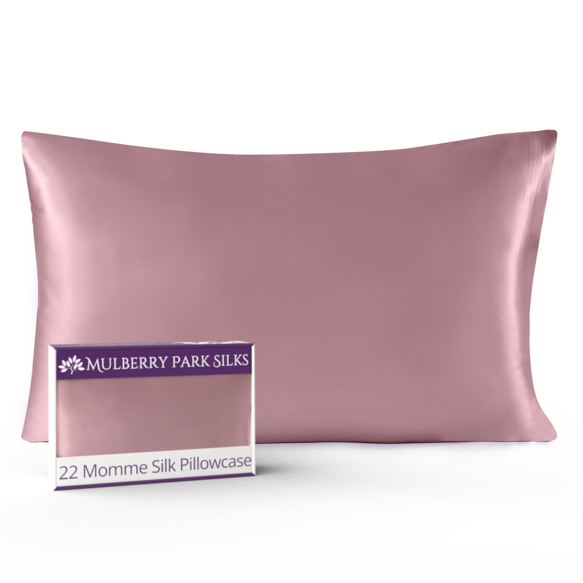 Vintage Rose 22 Momme 100% Silk Pillowcase by Mulberry Park Silks with luxurious, Smooth Feel