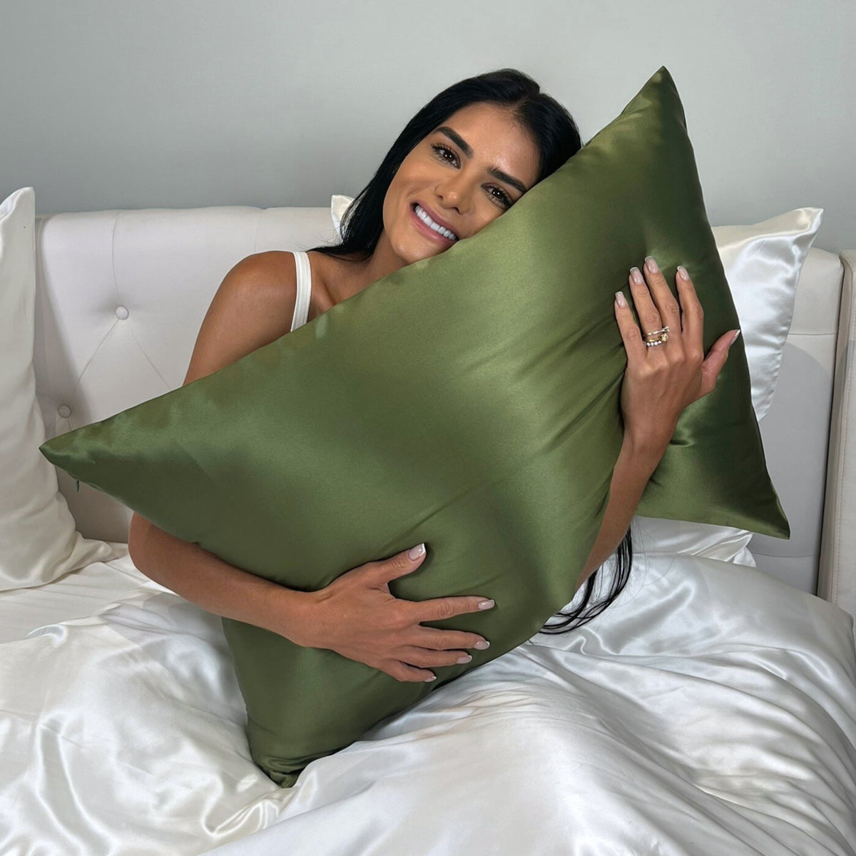 Mulberry Park Silks Luxury 19 Momme Pure Silk Pillowcase - Olive