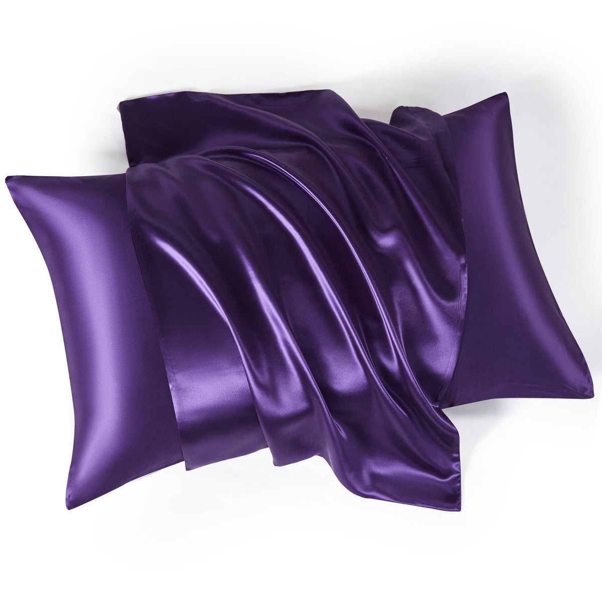 Plum Mulberry Park Silks 22 Momme Silk Pillowcase with a Smooth, Shiny Finish for Luxury, Comfort, and Better Sleep
