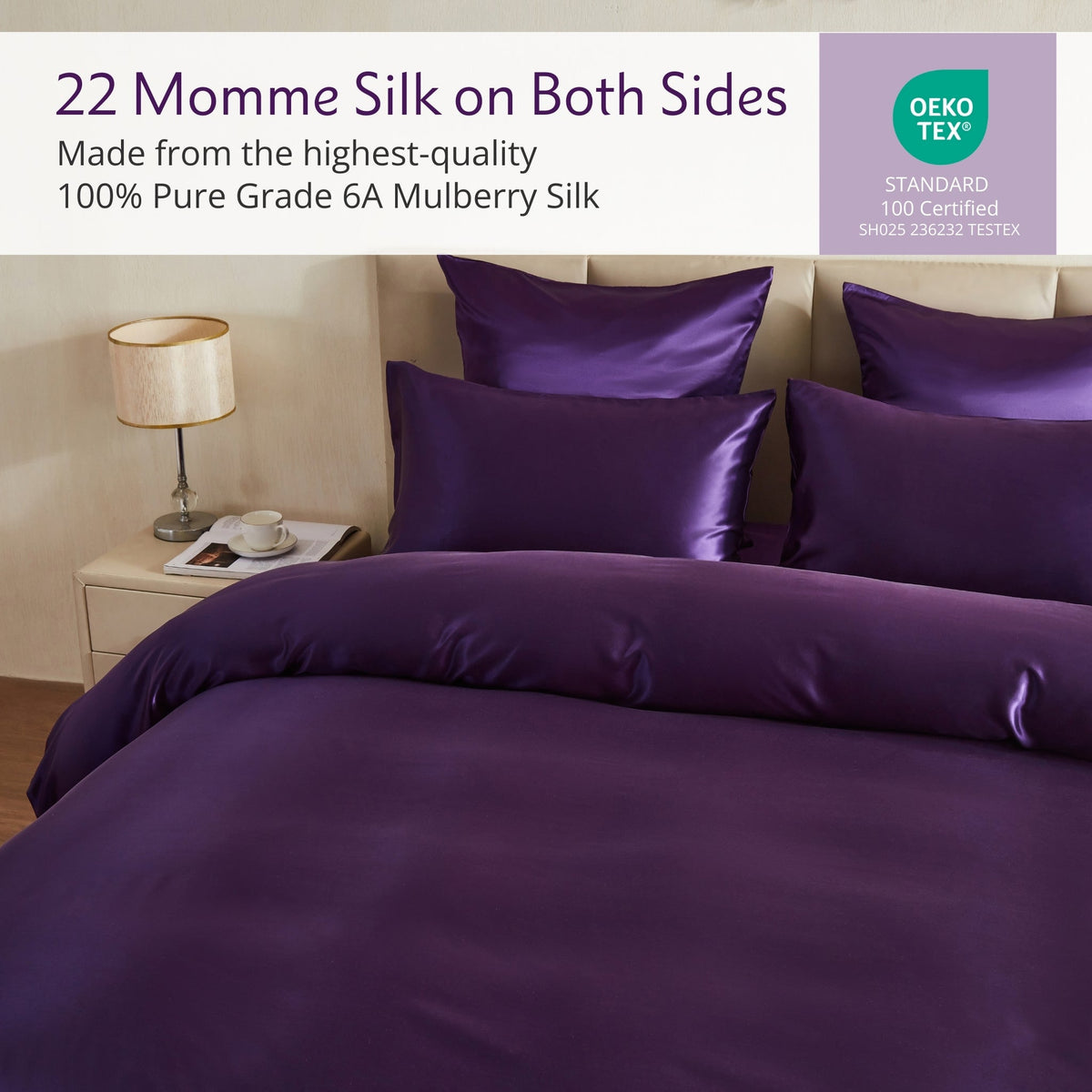 Mulberry Park Silks 22 Momme Duvet Covers - Plum