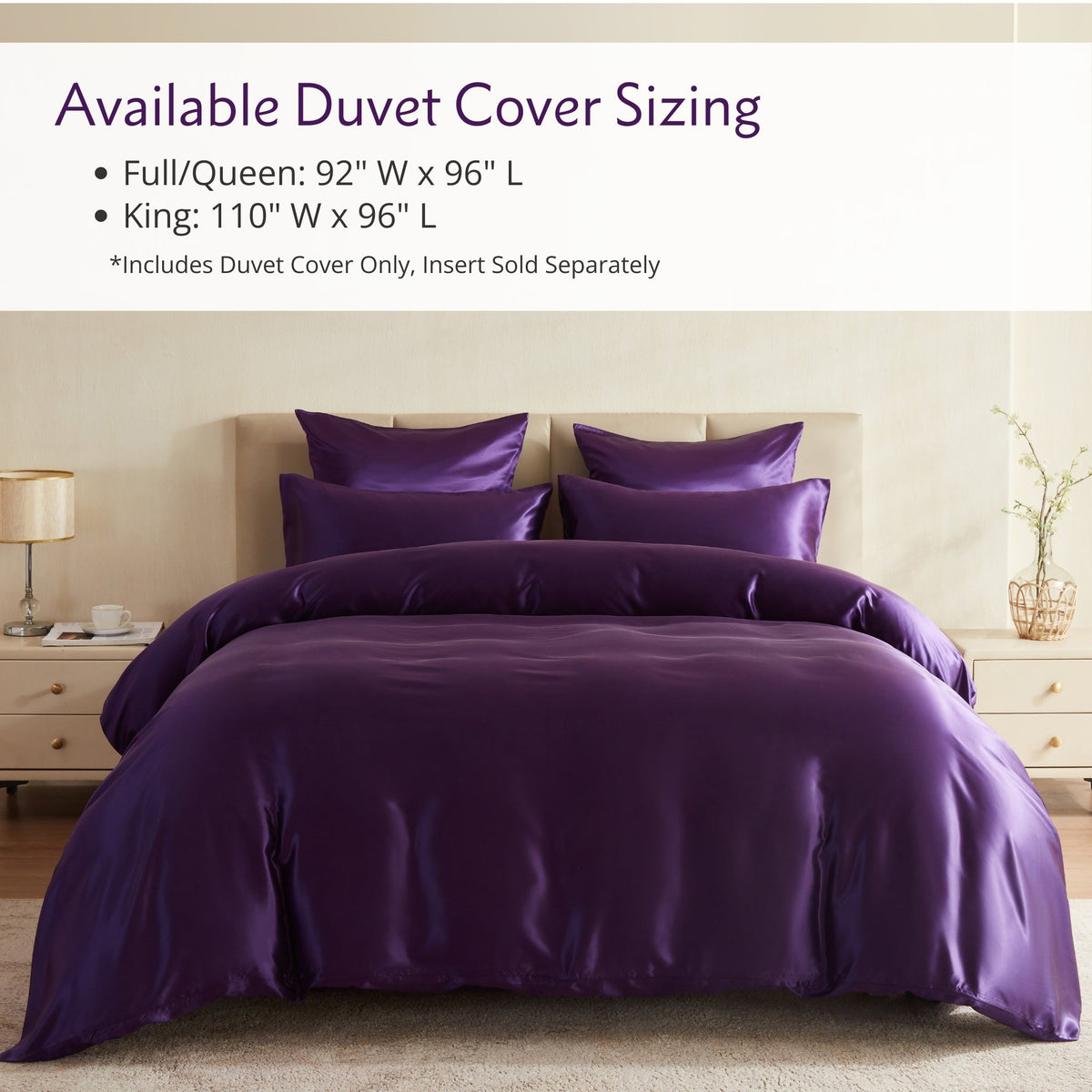 Mulberry Park Silks 22 Momme Duvet Covers - Plum