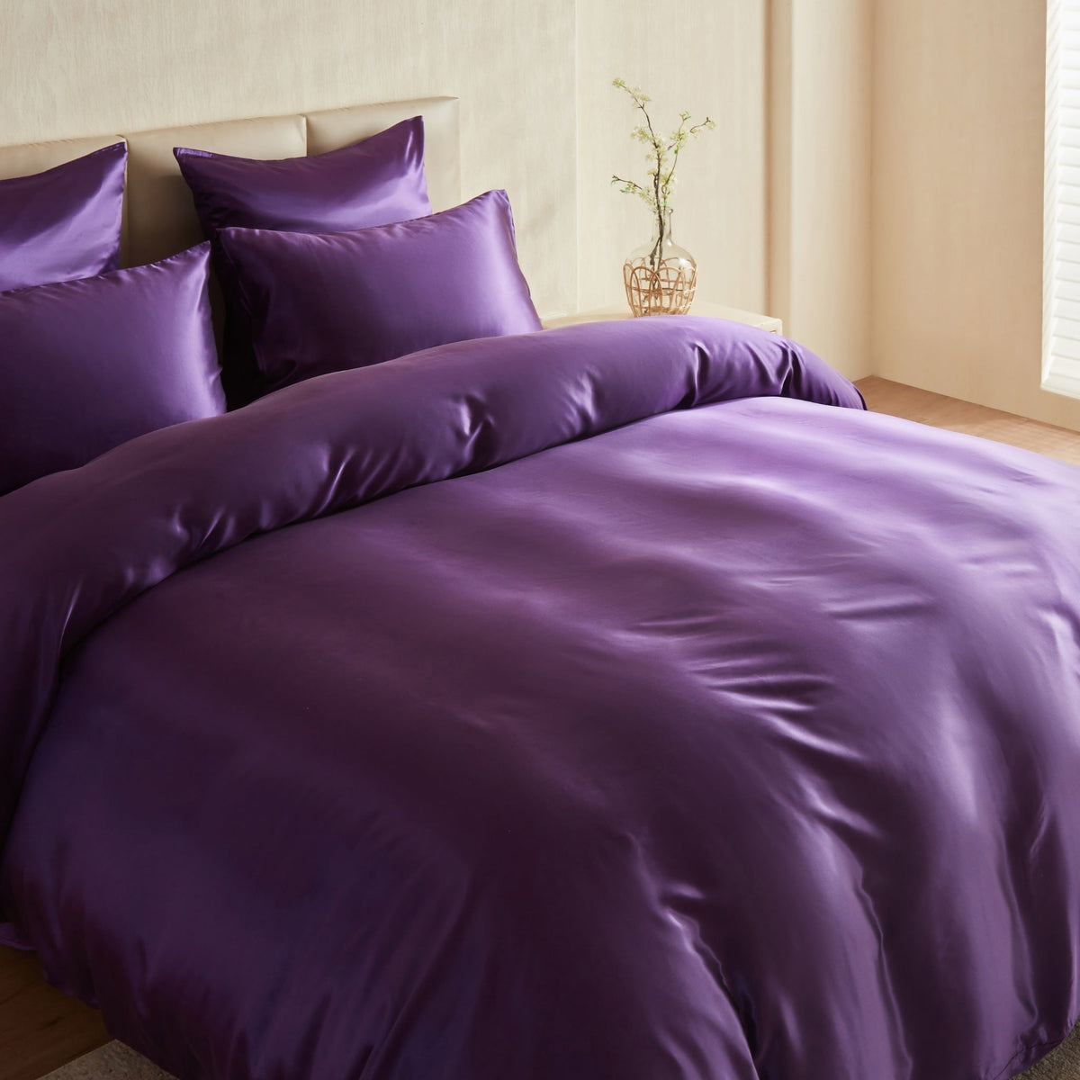 Mulberry Park Silks 22 Momme Duvet Covers - Plum
