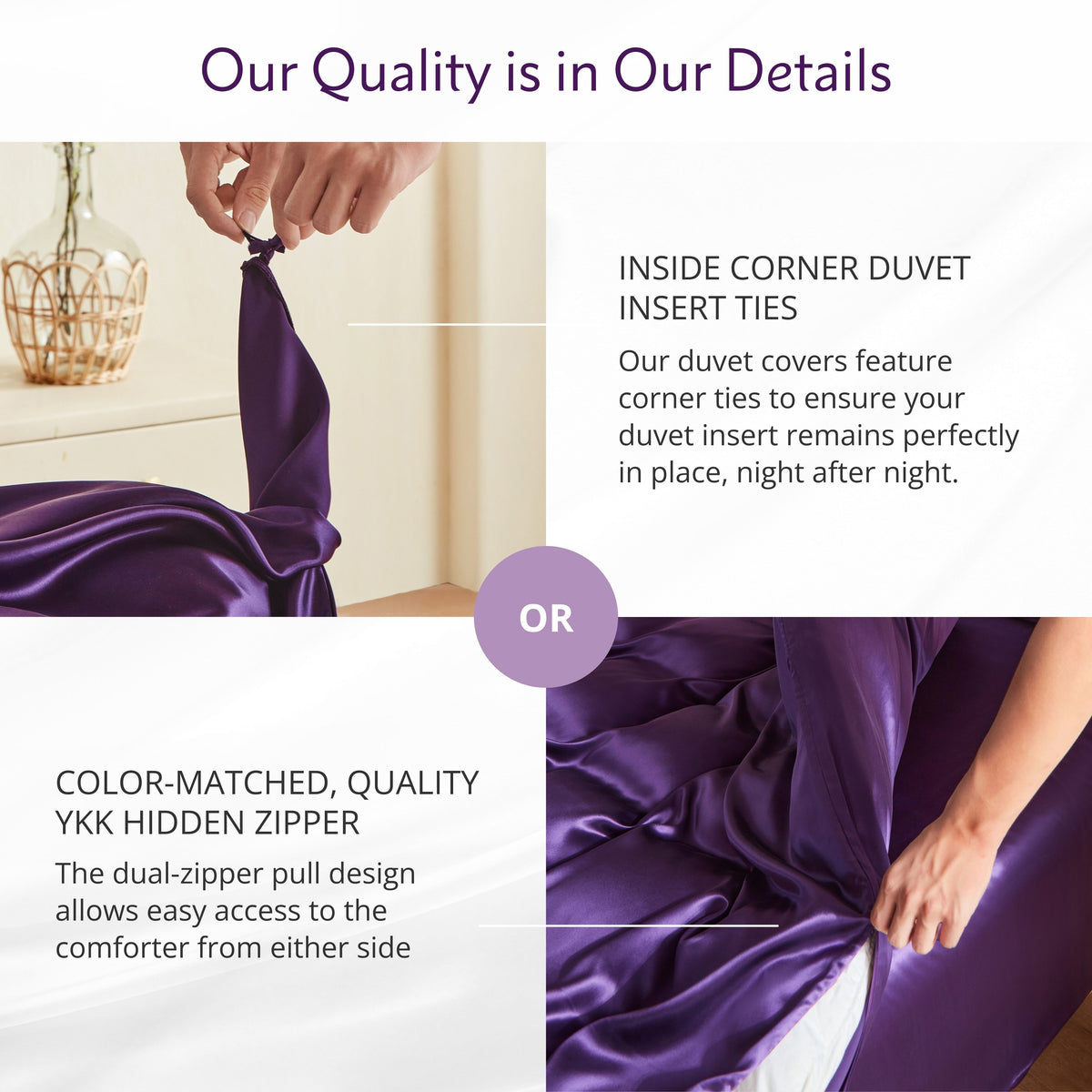 Mulberry Park Silks 22 Momme Duvet Covers - Plum