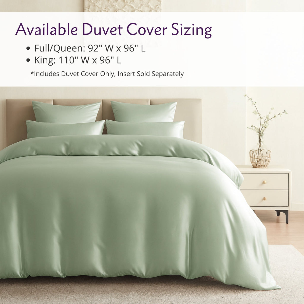 Mulberry Park Silks 22 Momme Duvet Covers - Sage