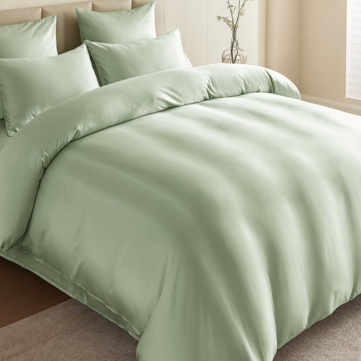 Mulberry Park Silks 22 Momme Duvet Covers - Sage