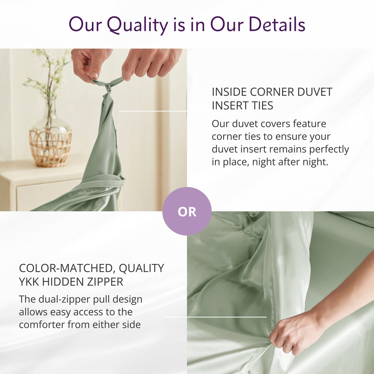 Mulberry Park Silks 22 Momme Duvet Covers - Sage