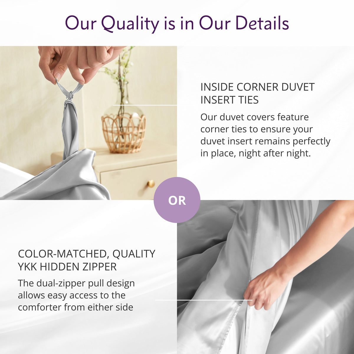 Mulberry Park Silks 22 Momme Duvet Covers - Silver