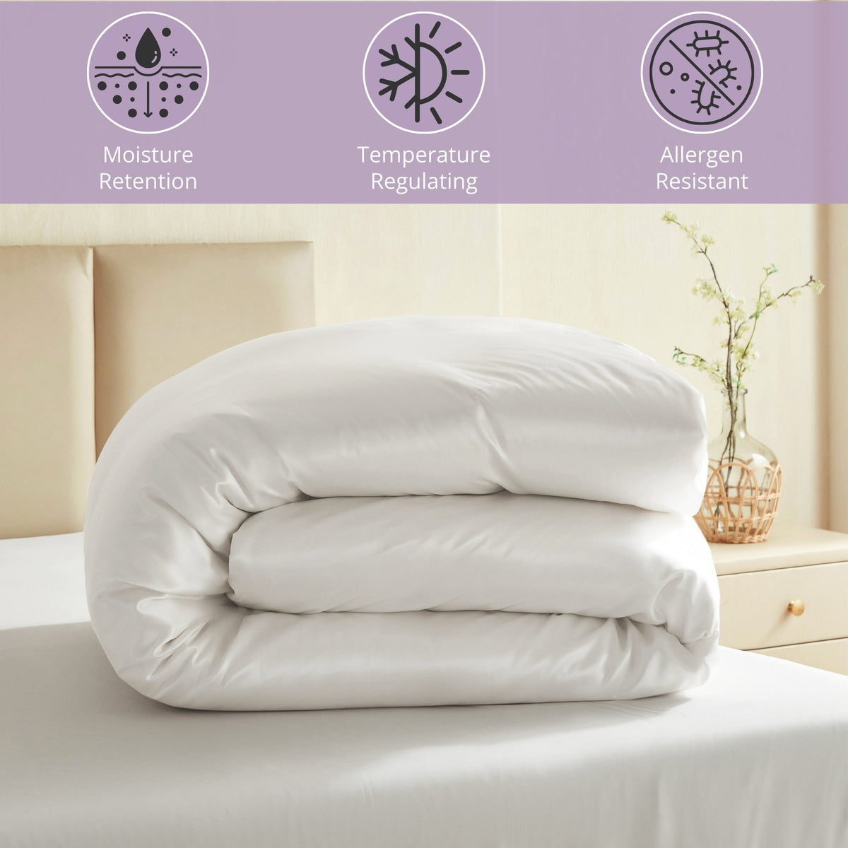 Mulberry Park Silks 22 Momme Duvet Covers - White