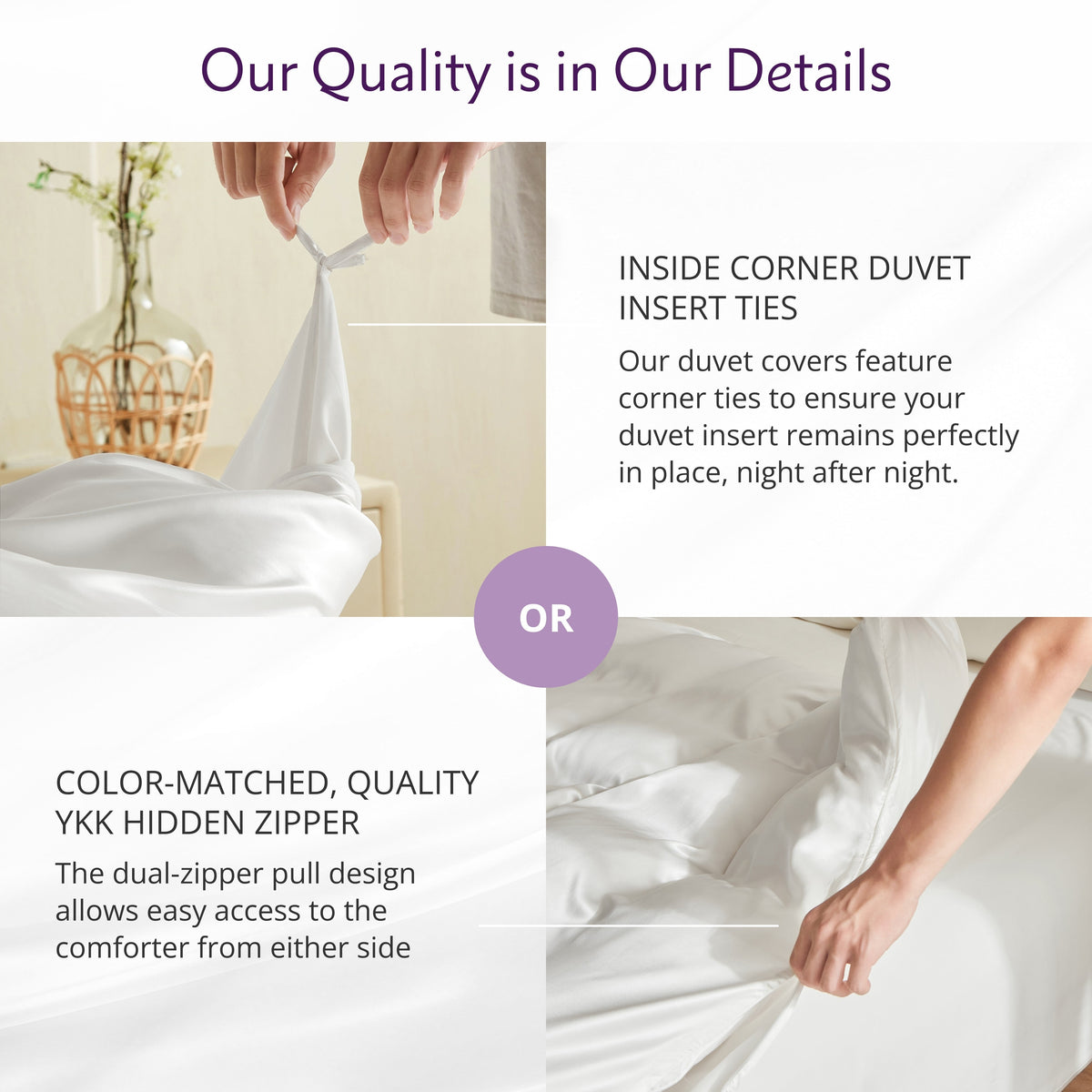 Mulberry Park Silks 22 Momme Duvet Covers - White