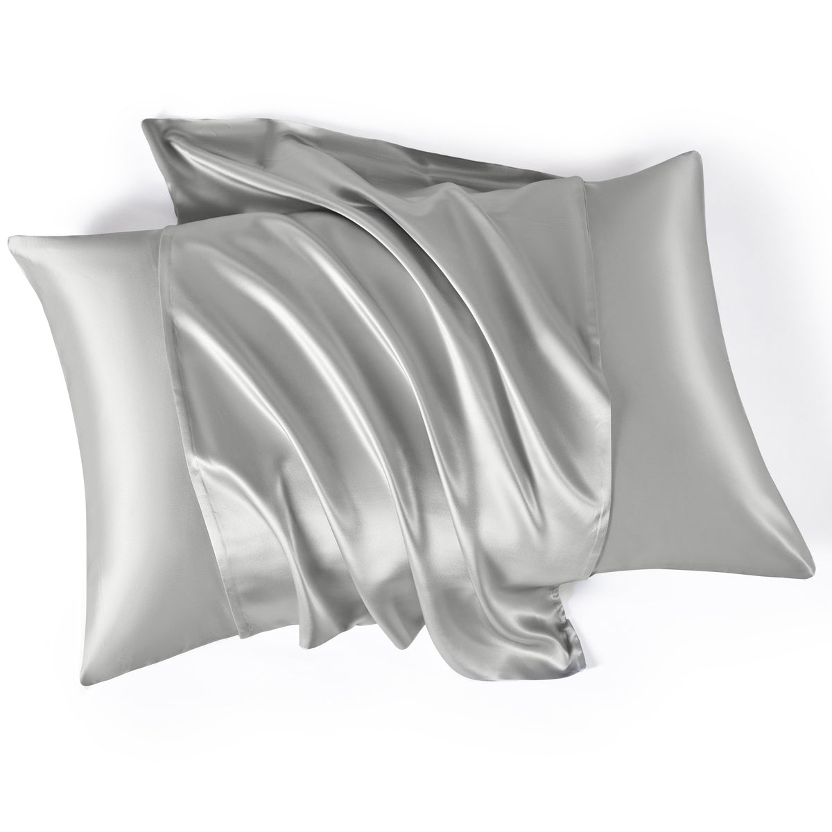 Silver 30 Momme Silk Pillowcase with a Smooth, Shiny Finish for Luxury, Comfort, and Better Sleep
