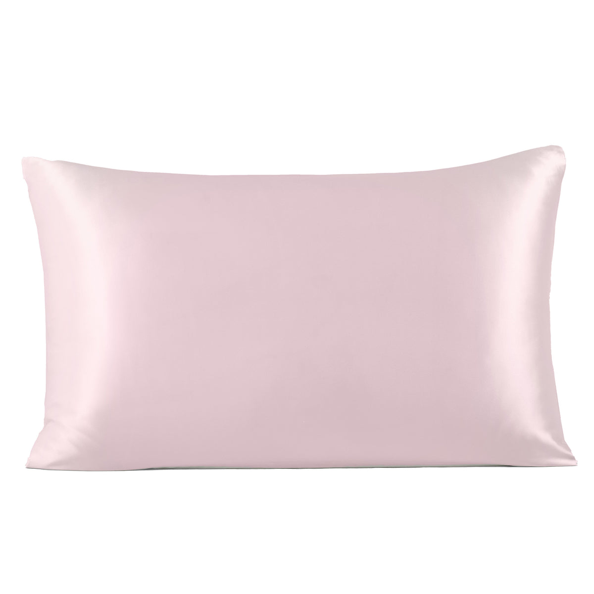 Pink 19 momme silk pillowcase with a smooth, shiny finish for luxury, comfort, and better sleep