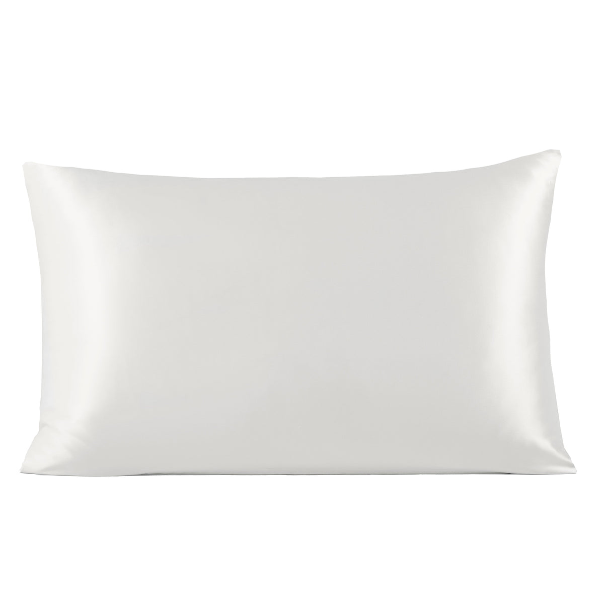 White 19 Momme Silk Pillowcase with a Smooth, Shiny Finish for Luxury, Comfort, and Better Sleep