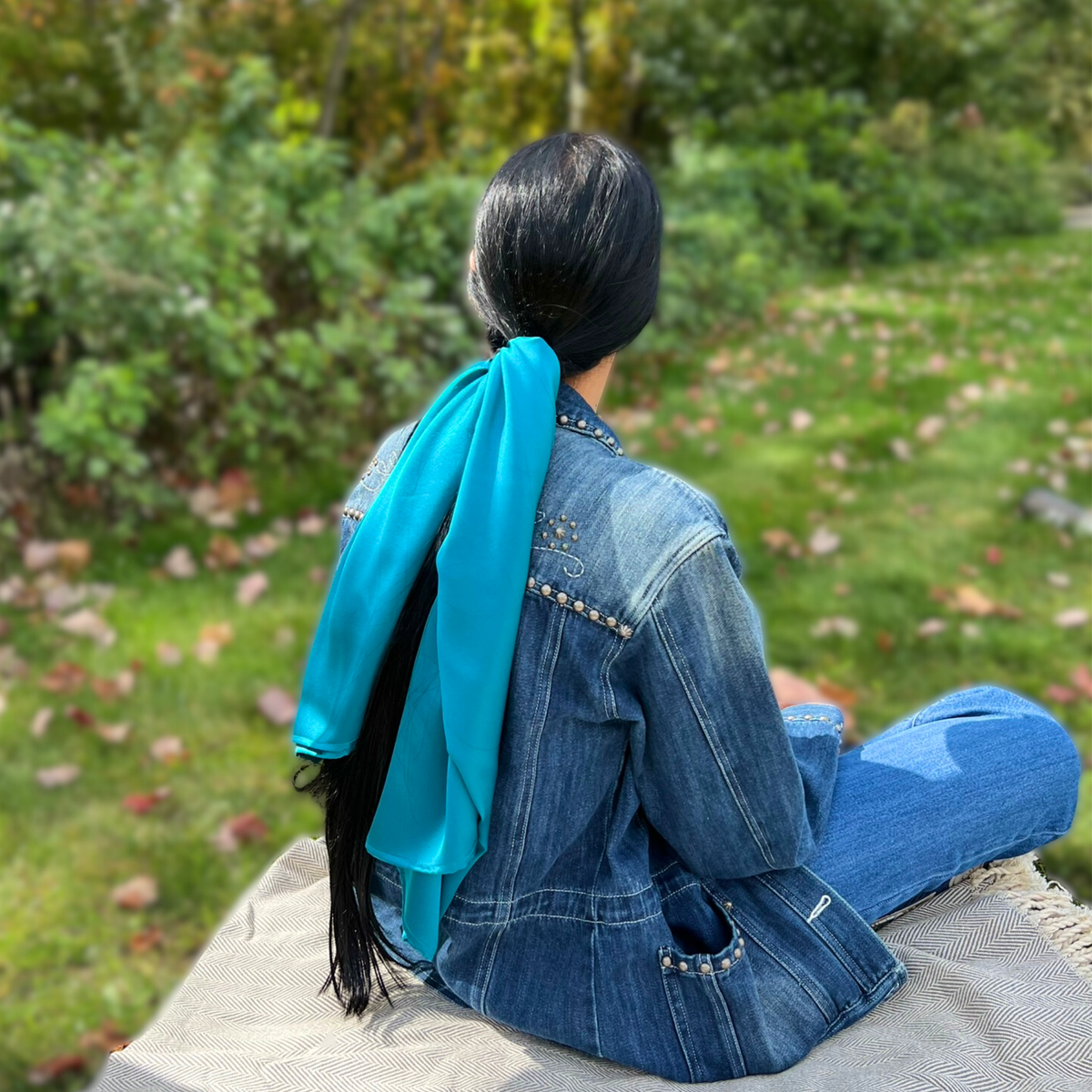 Mulberry Park Silks Pure Silk Square Head Scarf - Marina