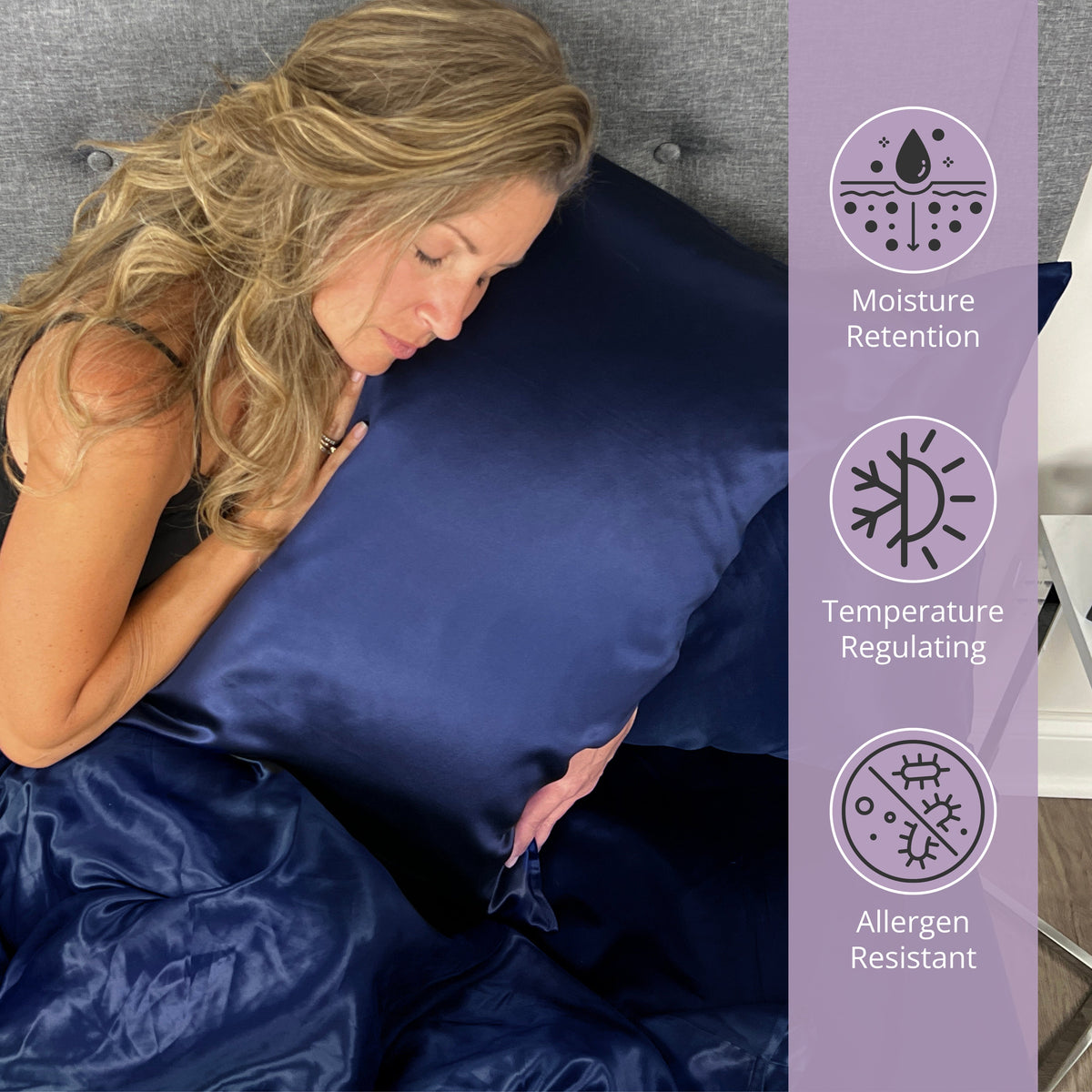 Mulberry Park Silks 30 Momme Silk Sheet Set - Navy