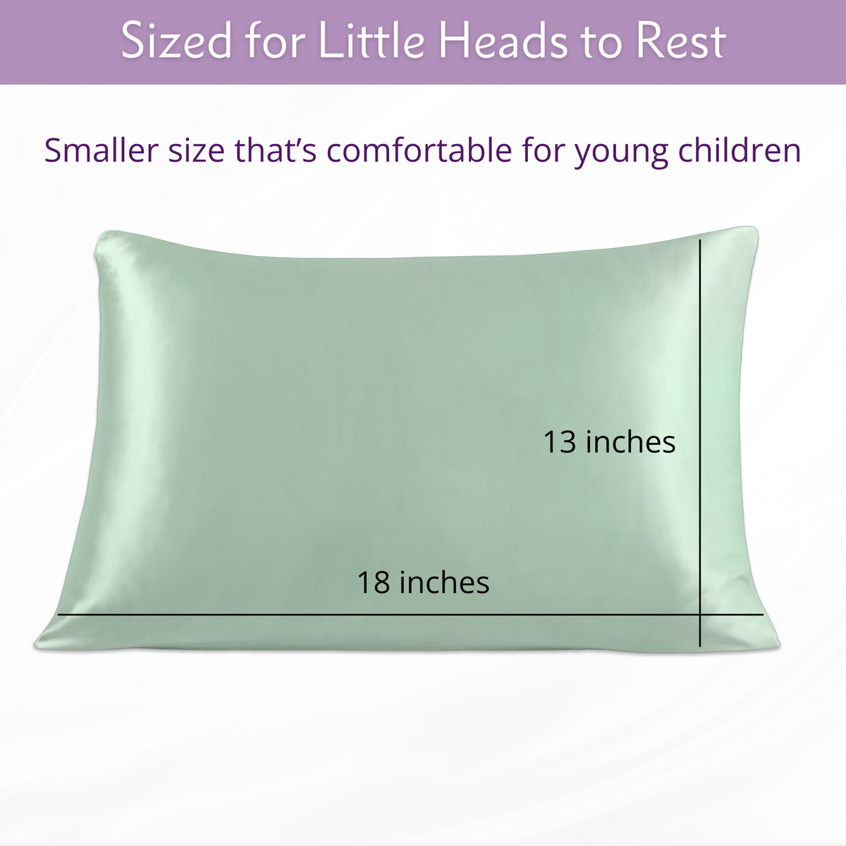 Mulberry Park Pure 19 Momme Silk Toddler Pillowcase - Goodnight Green