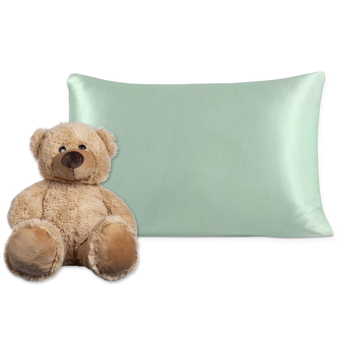 Mulberry Park Pure 19 Momme Silk Toddler Pillowcase - Goodnight Green