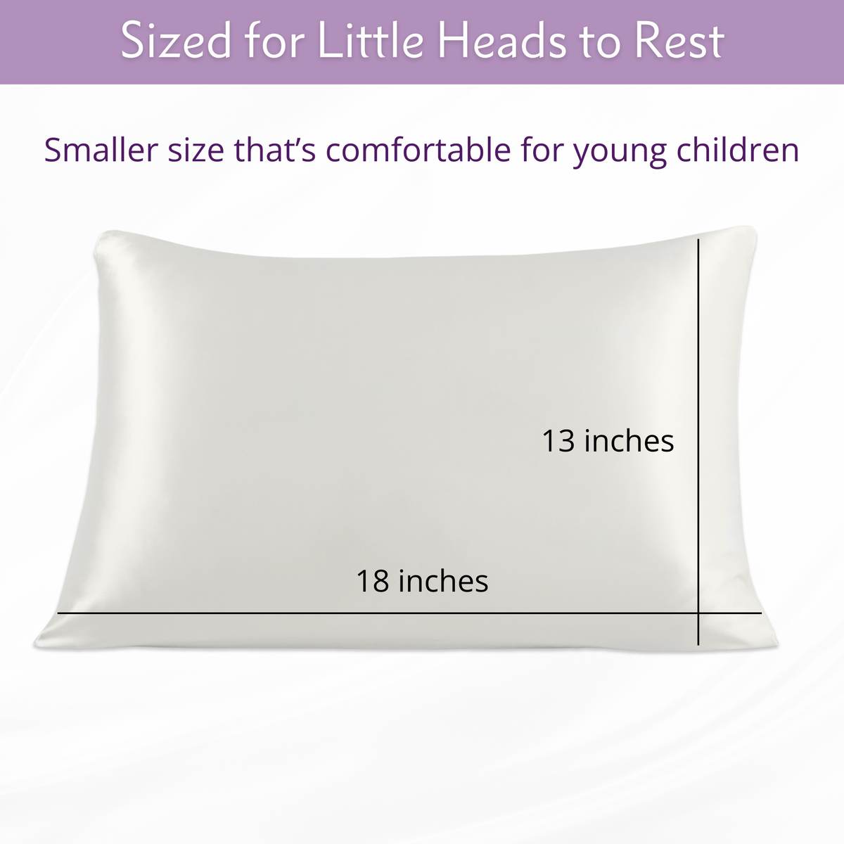 Mulberry Park Pure 19 Momme Silk Toddler Pillowcase - Natural White