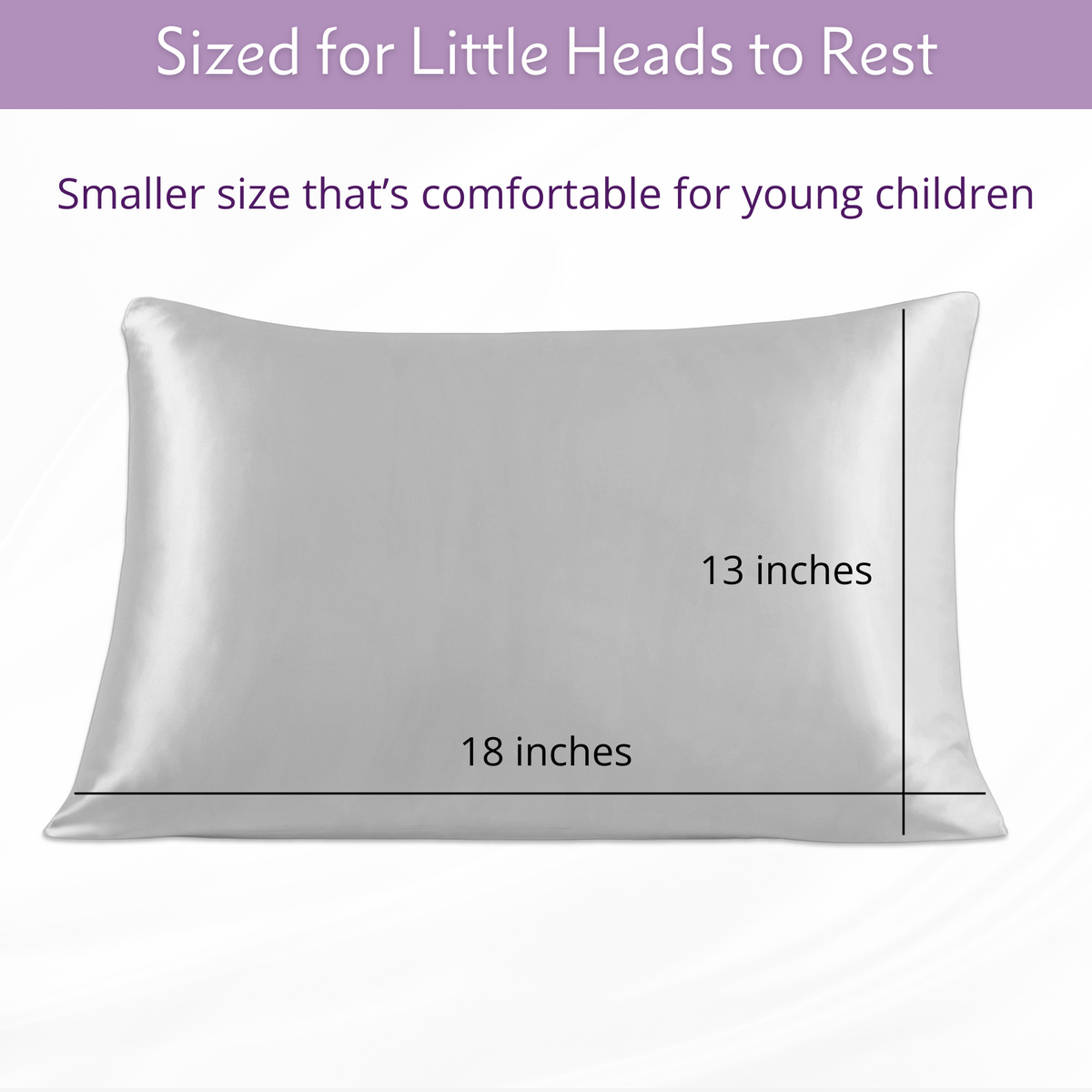 Mulberry Park Silks Pure 19 Momme Silk Toddler Pillowcase - Sleepy Silver