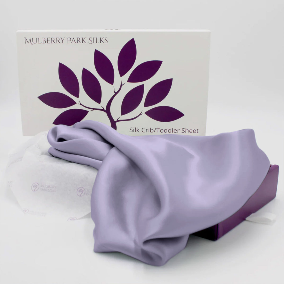 Mulberry Park 19 Momme Silk Crib Sheet - Peaceful Purple